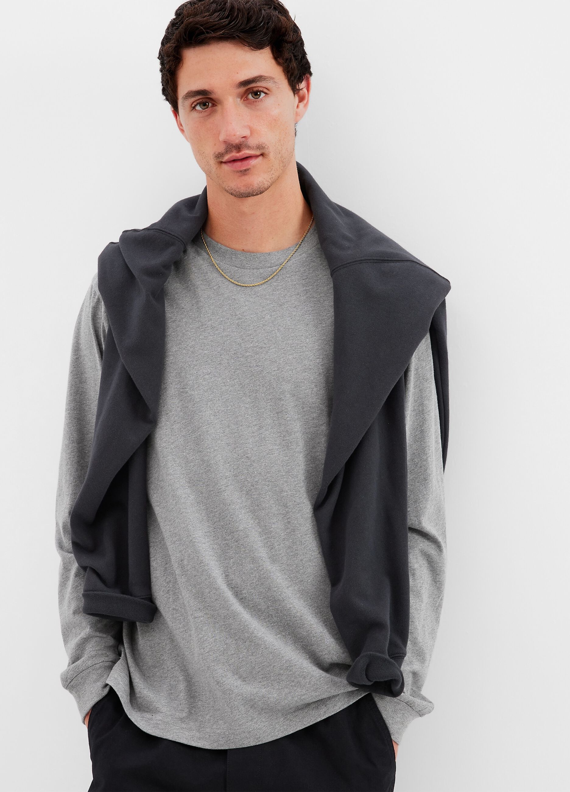 T-shirt a maniche lunghe in cotone bio