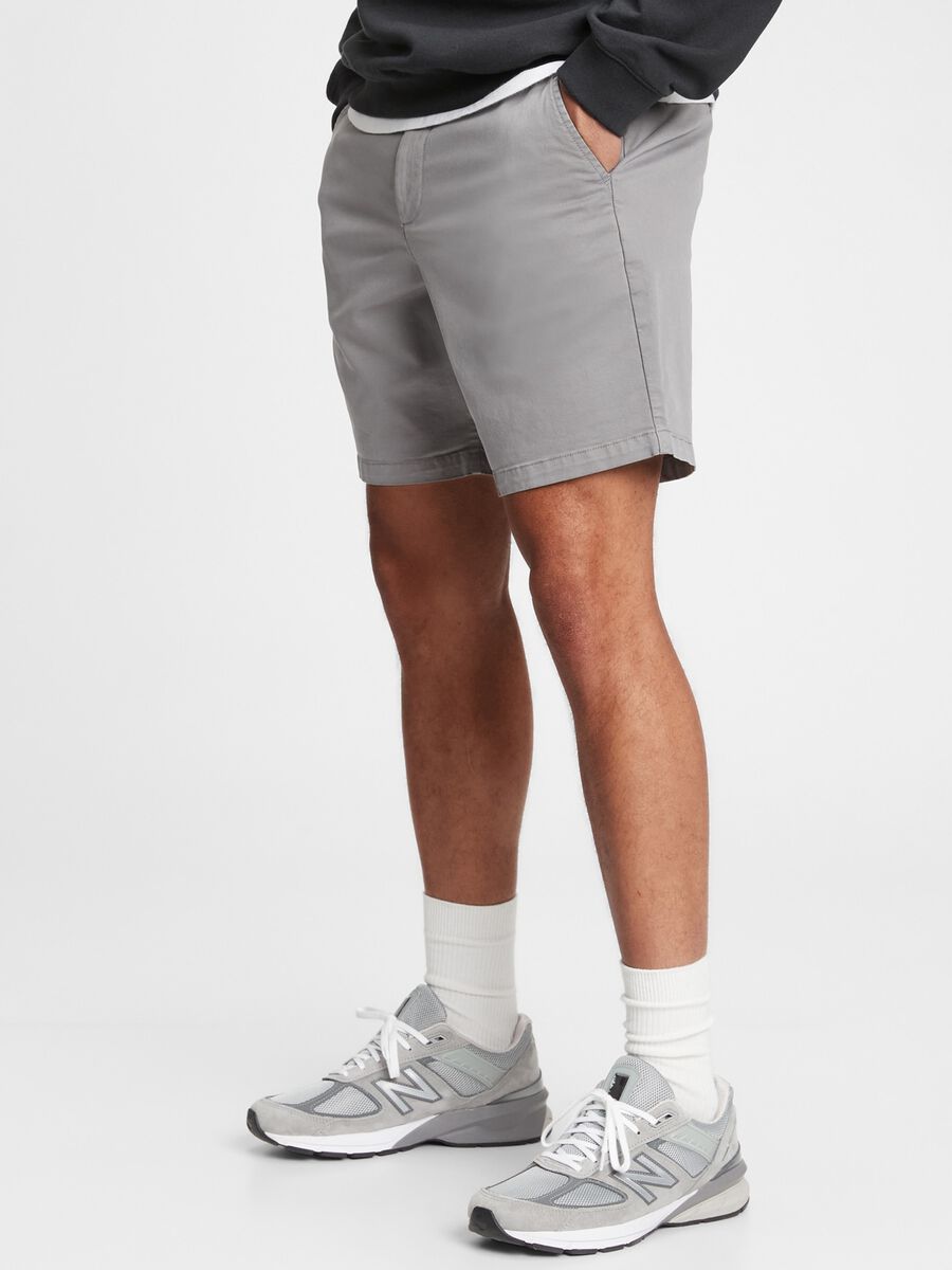 Shorts in stretch cotton Man_0