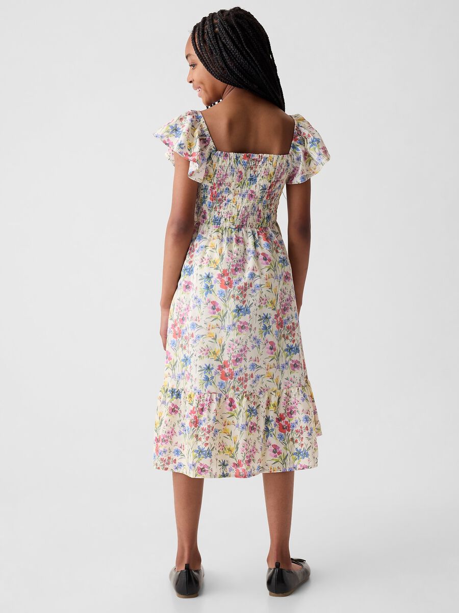 Floral dress with butterfly sleeves Girl_1