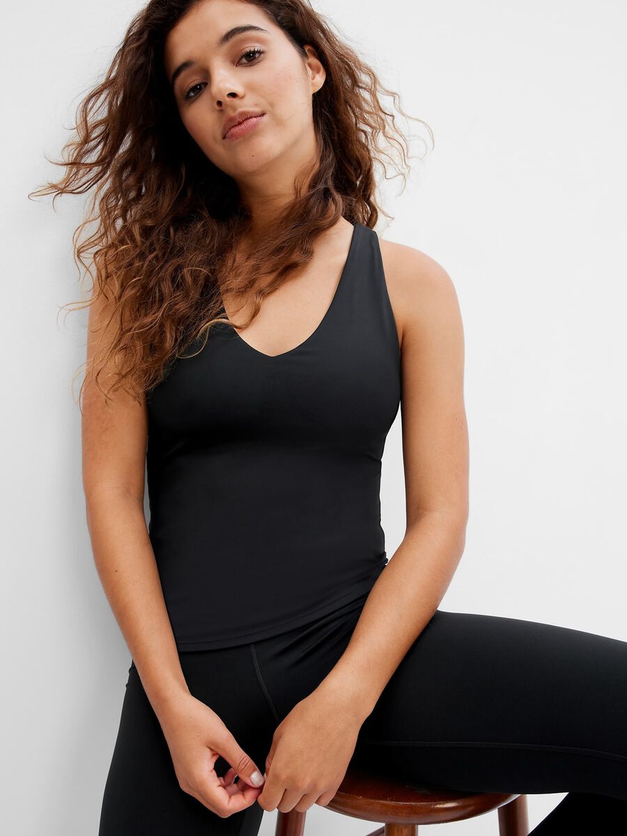 Sports tank top with V neck Woman_0