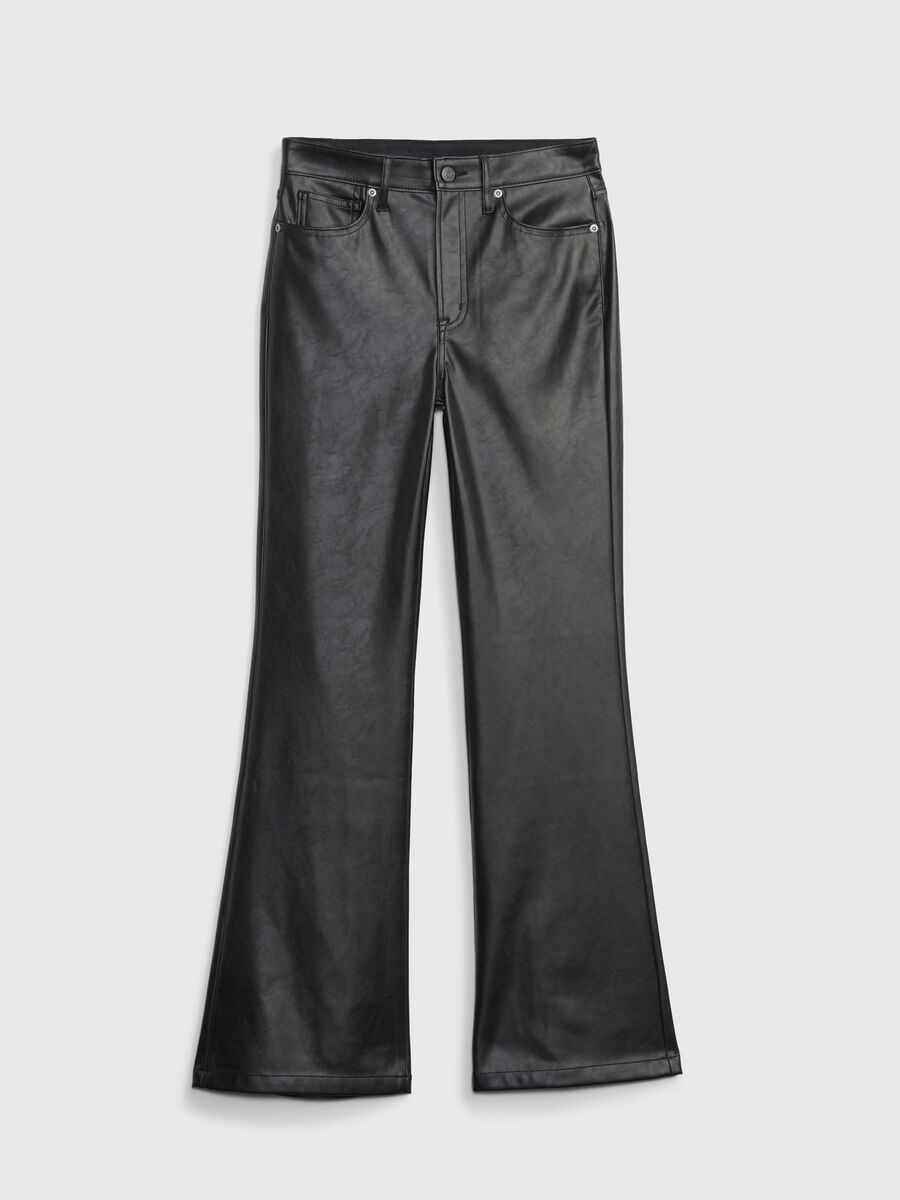 Pantalone flare fit effetto lucido Donna_5