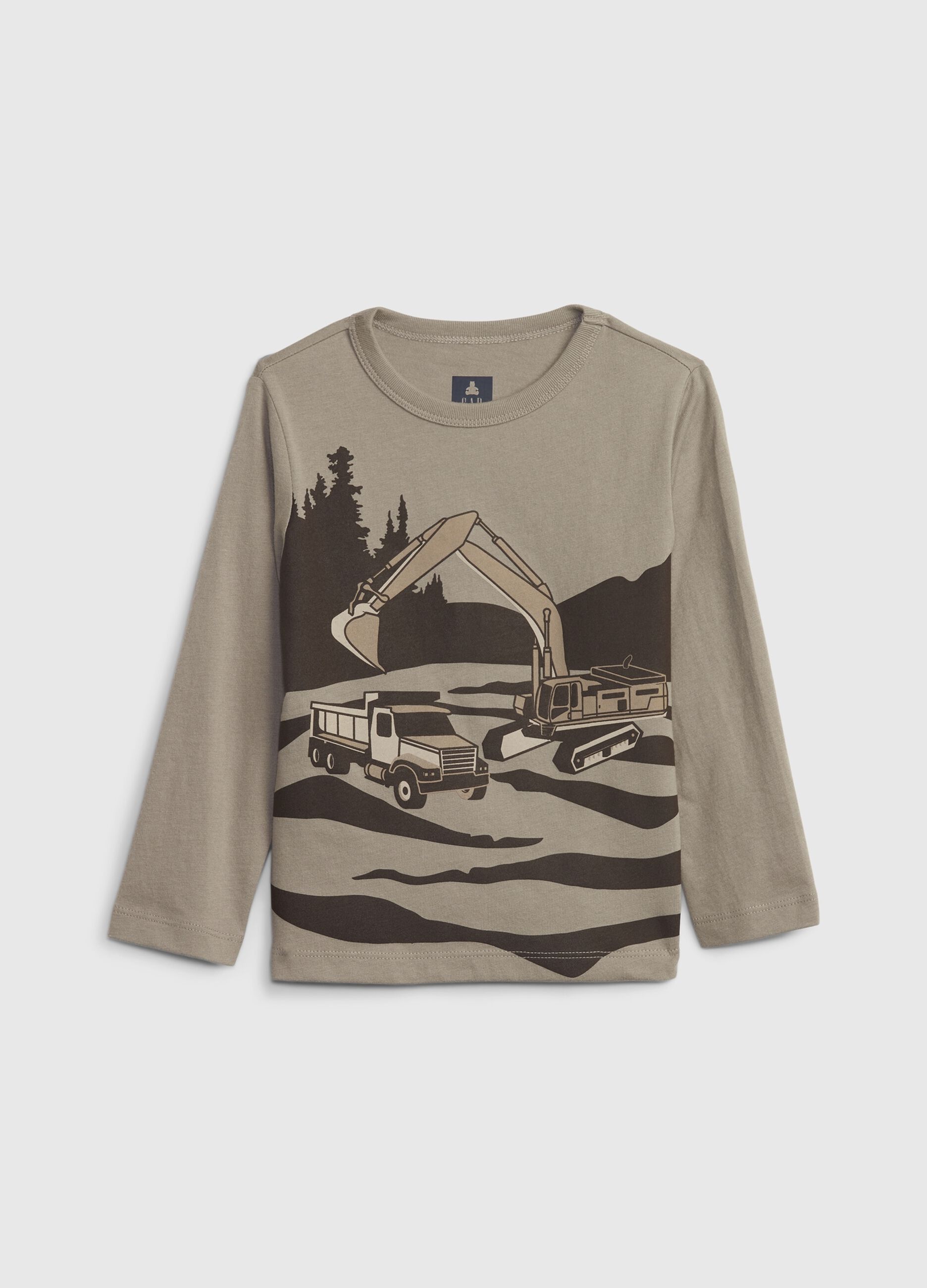 T-shirt con stampa montagna