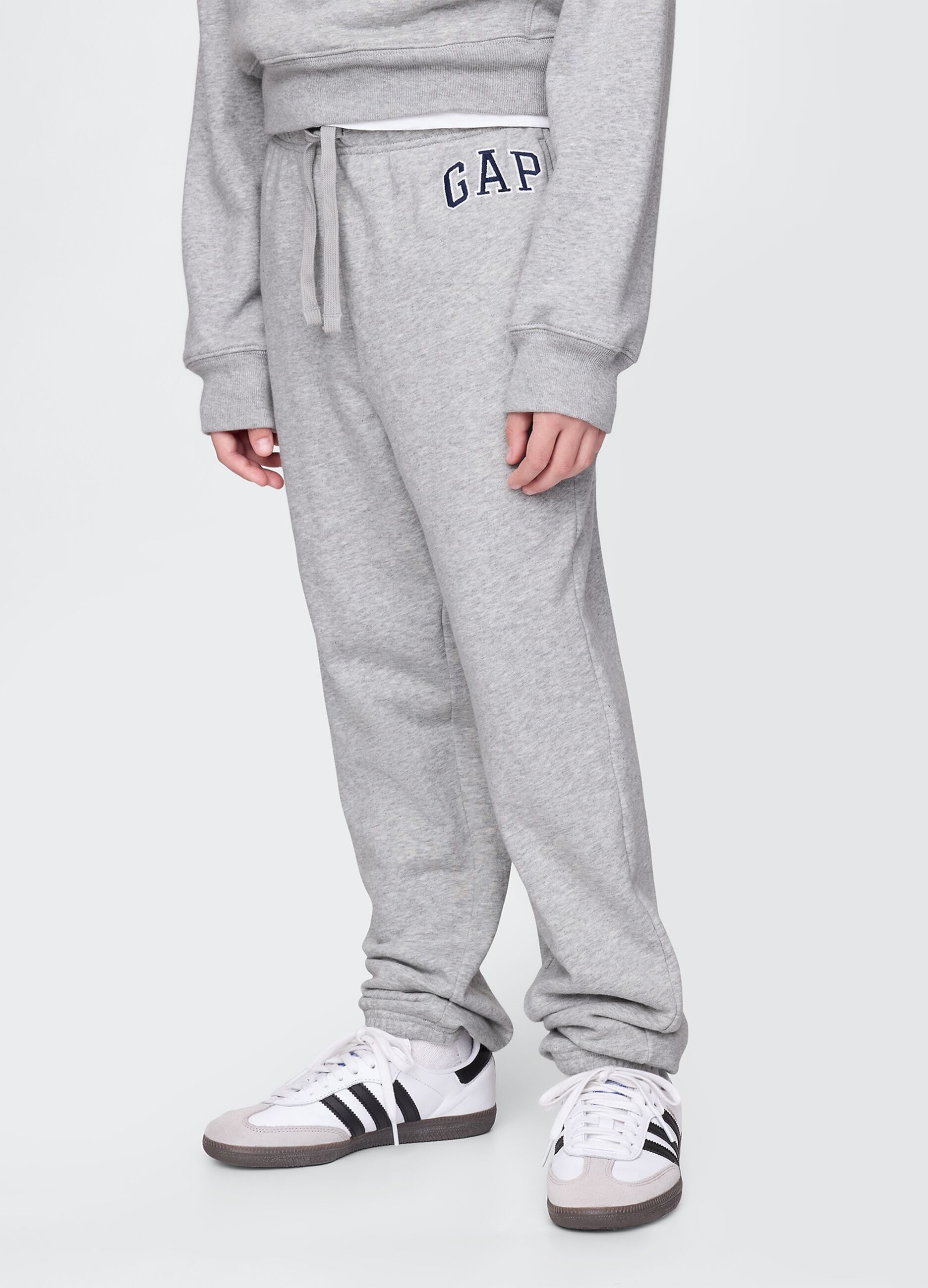 Pantaloni grigi per ragazzi in misto cotone_1
