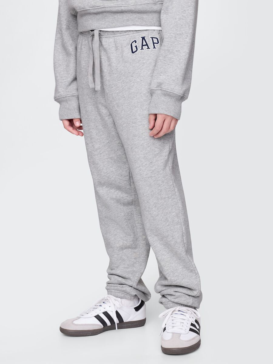 Pantaloni grigi per ragazzi in misto cotone Bambino_1
