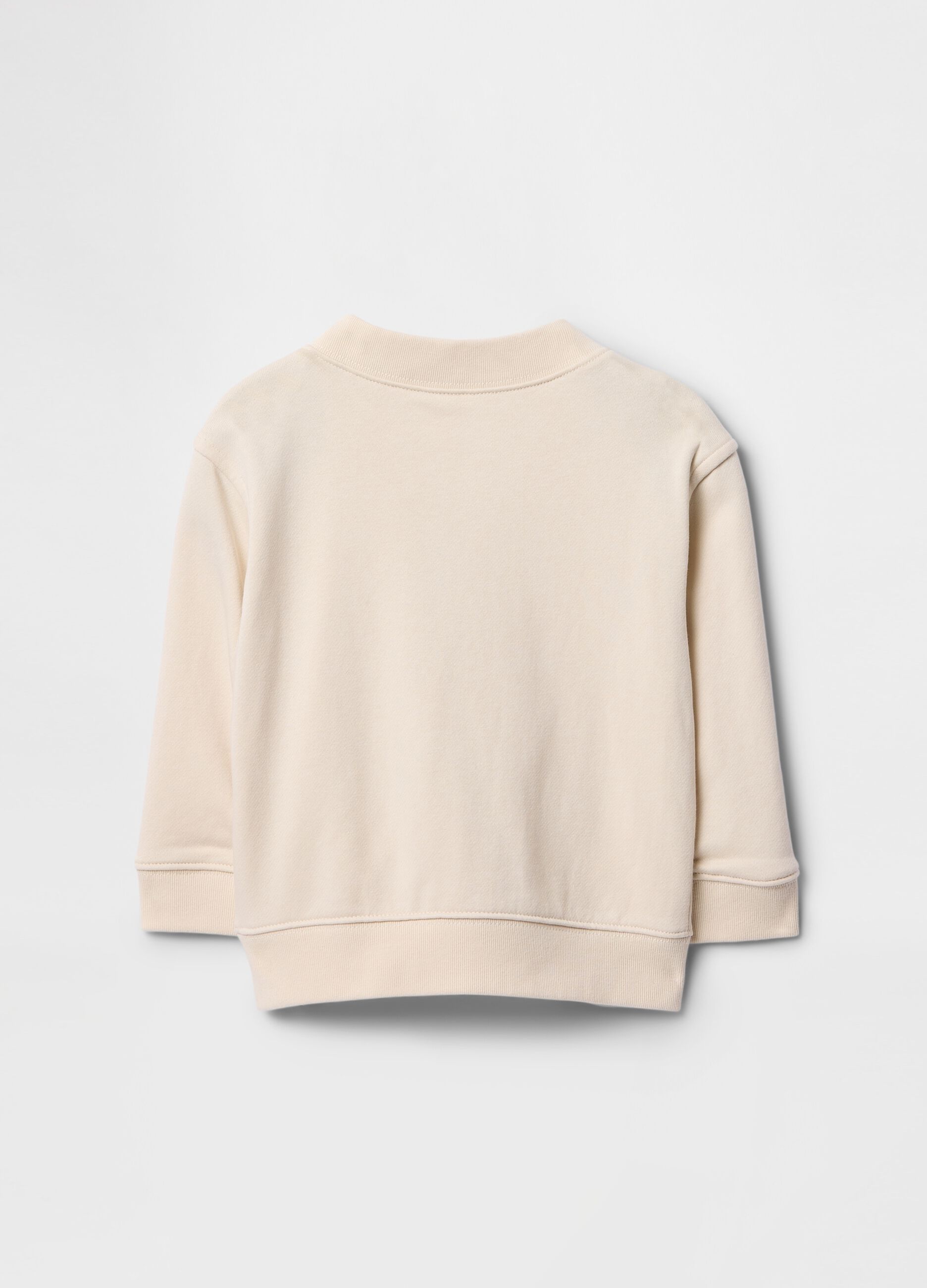 Cardigan beige in puro cotone per bambini_1