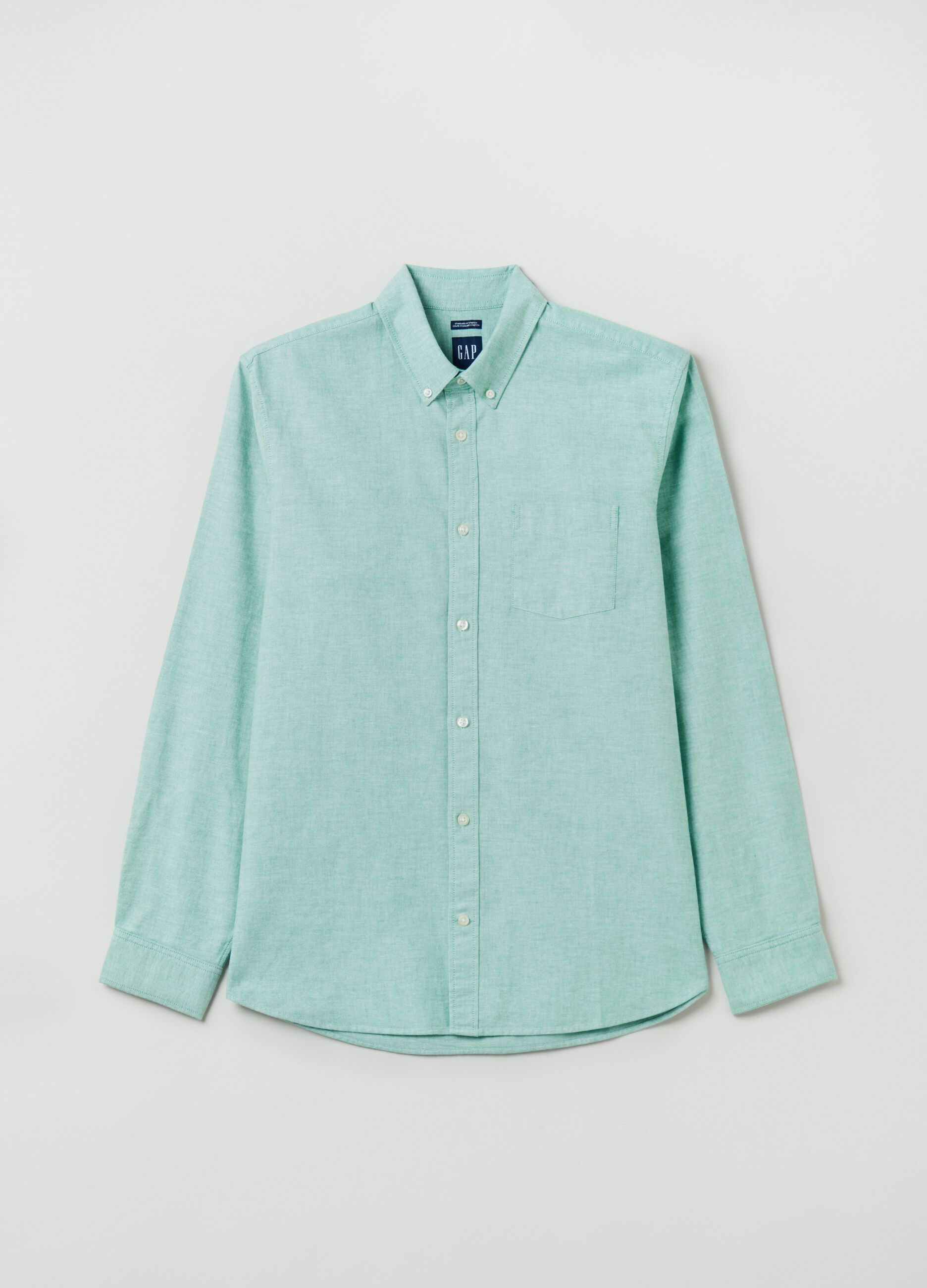 Regular-fit shirt in stretch oxford cotton_1