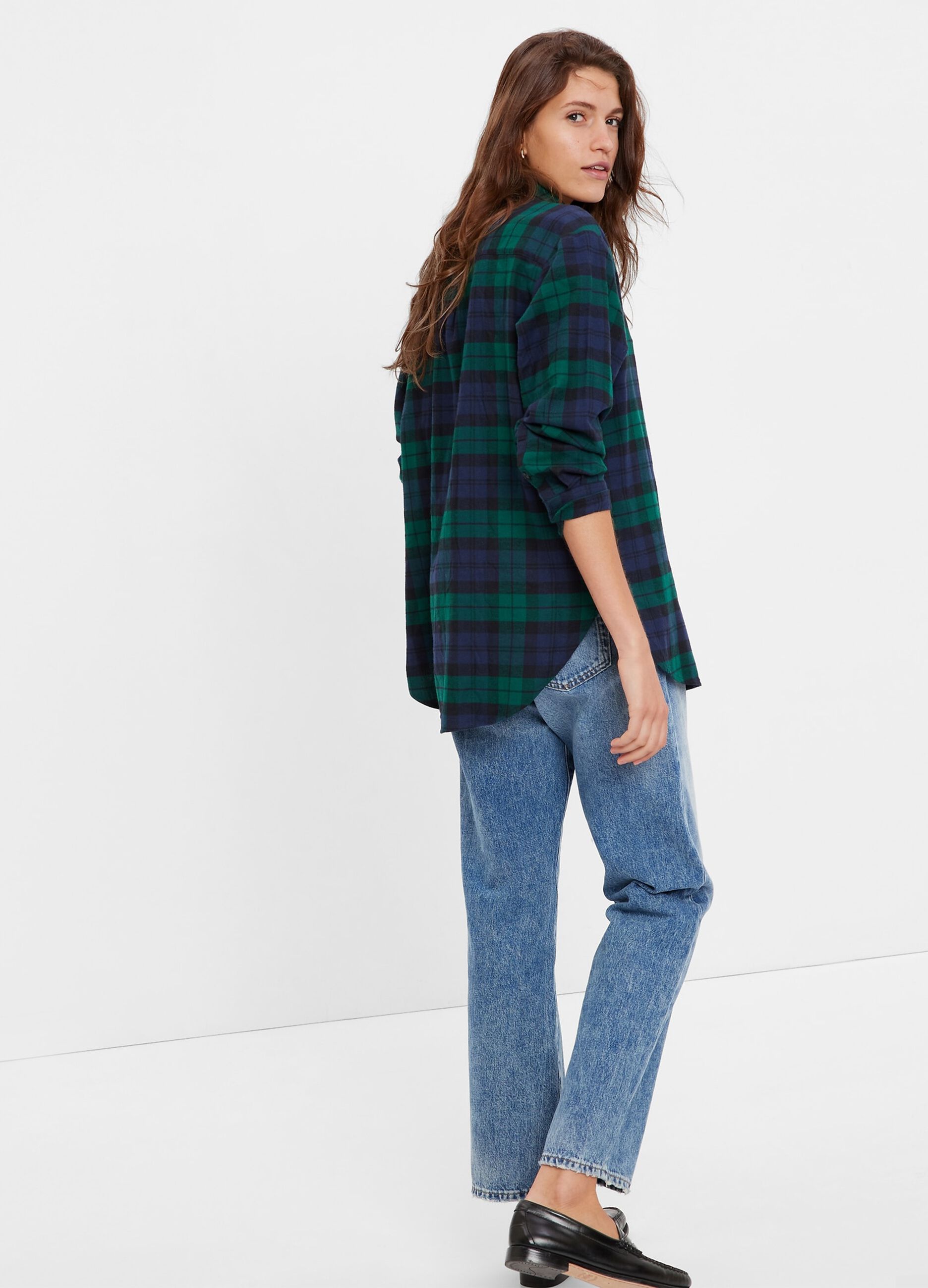 Flannel shirt with check pattern_2