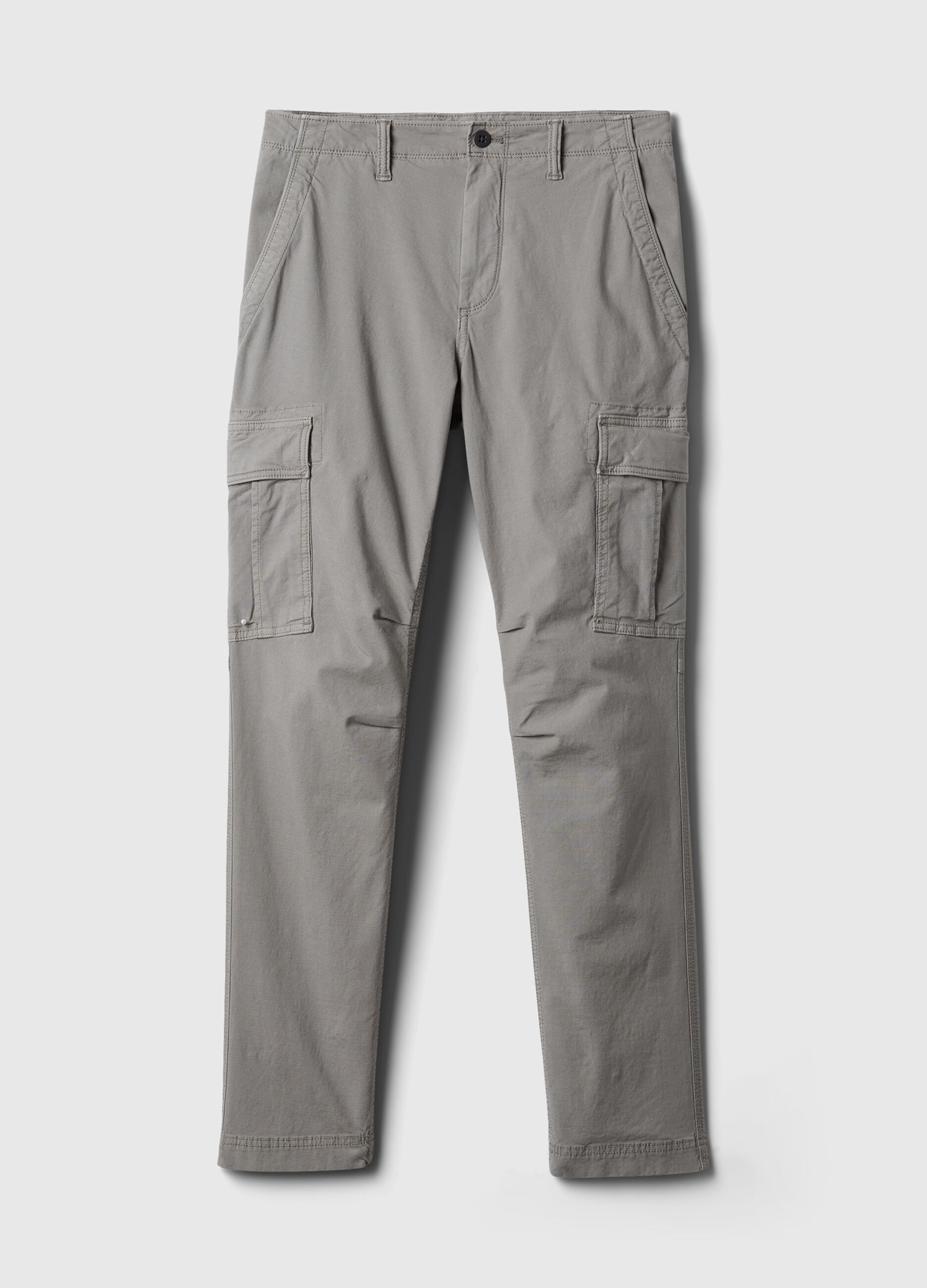 Pantalone cargo in cotone stretch_3