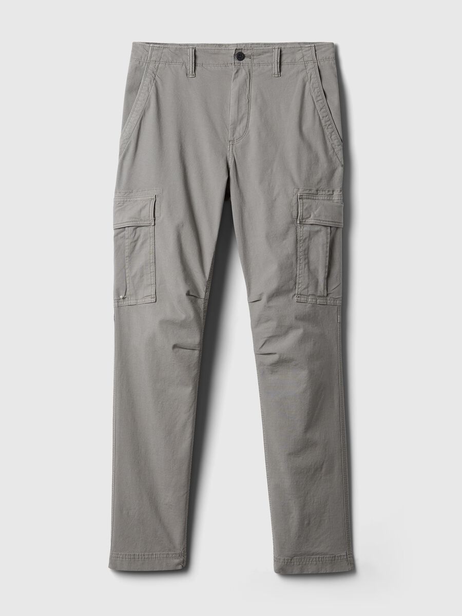 Pantalone cargo in cotone stretch Uomo_3