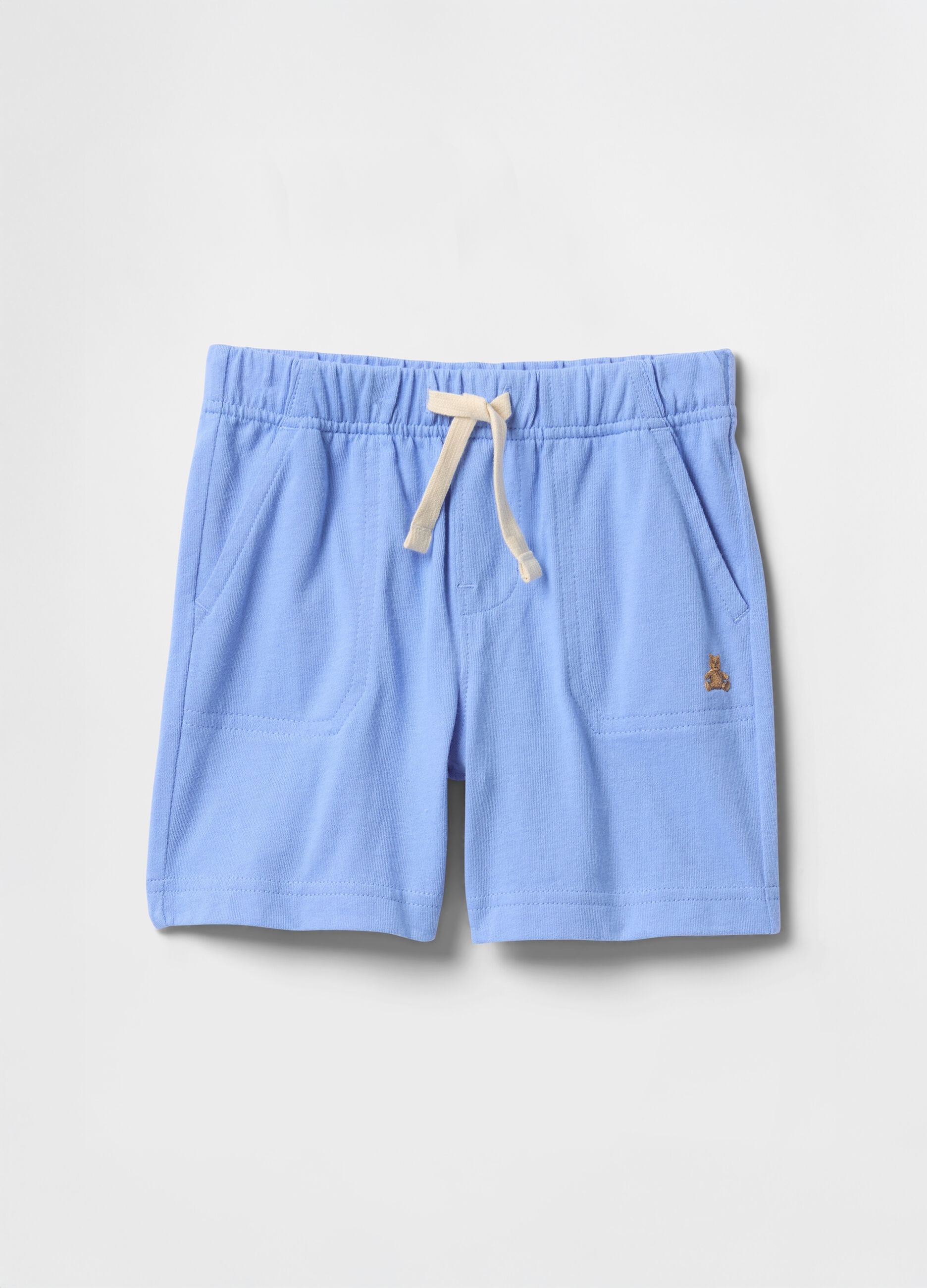 Short azzurri in cotone stretch