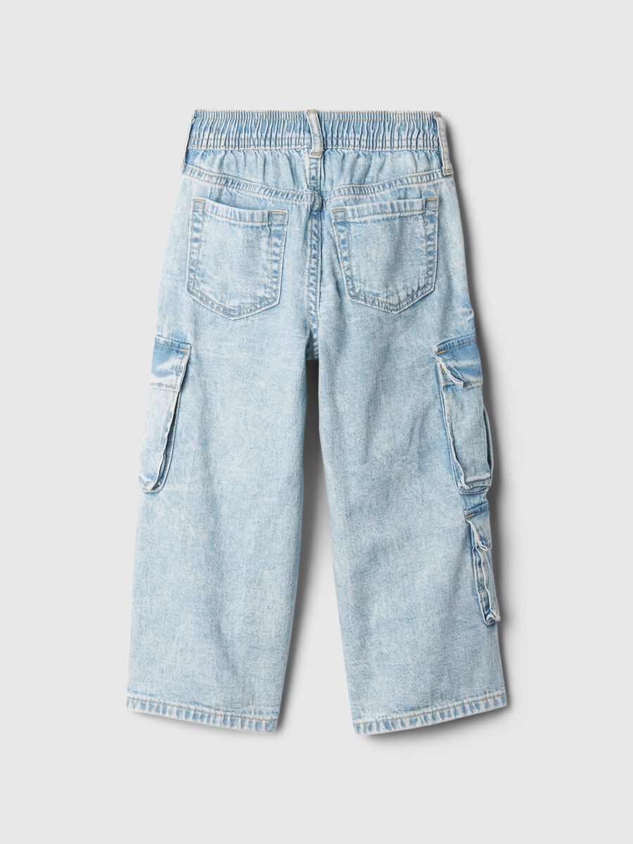 Joggers cargo in denim con coulisse Bimba_1