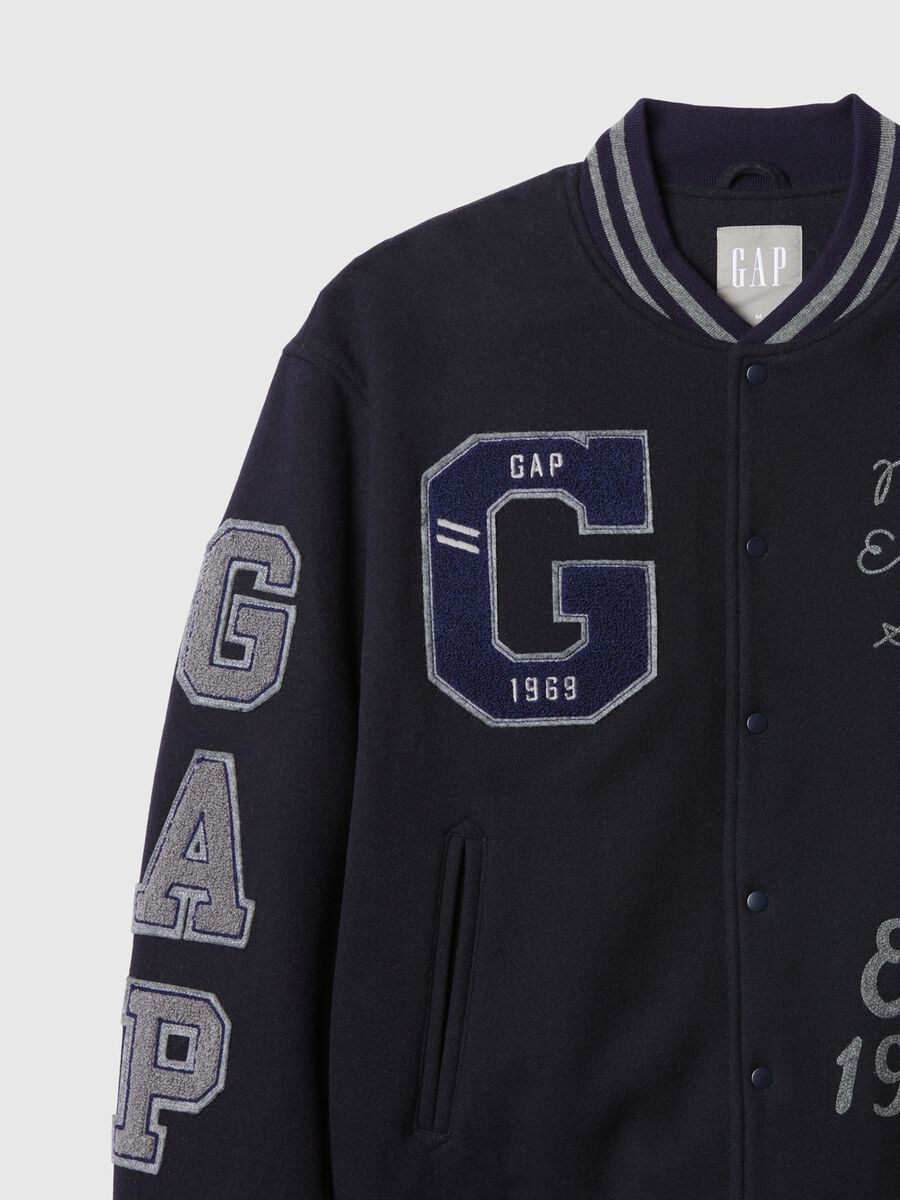 Varsity bomber jacket with patch and embroidery Man_4
