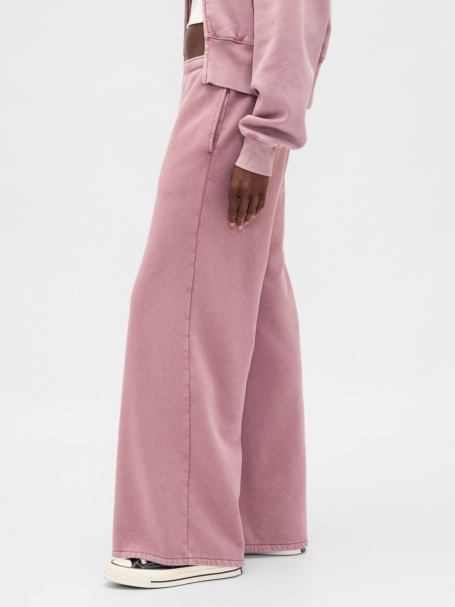 Pantaloni rosa da donna in misto cotone e poliestere Donna_4