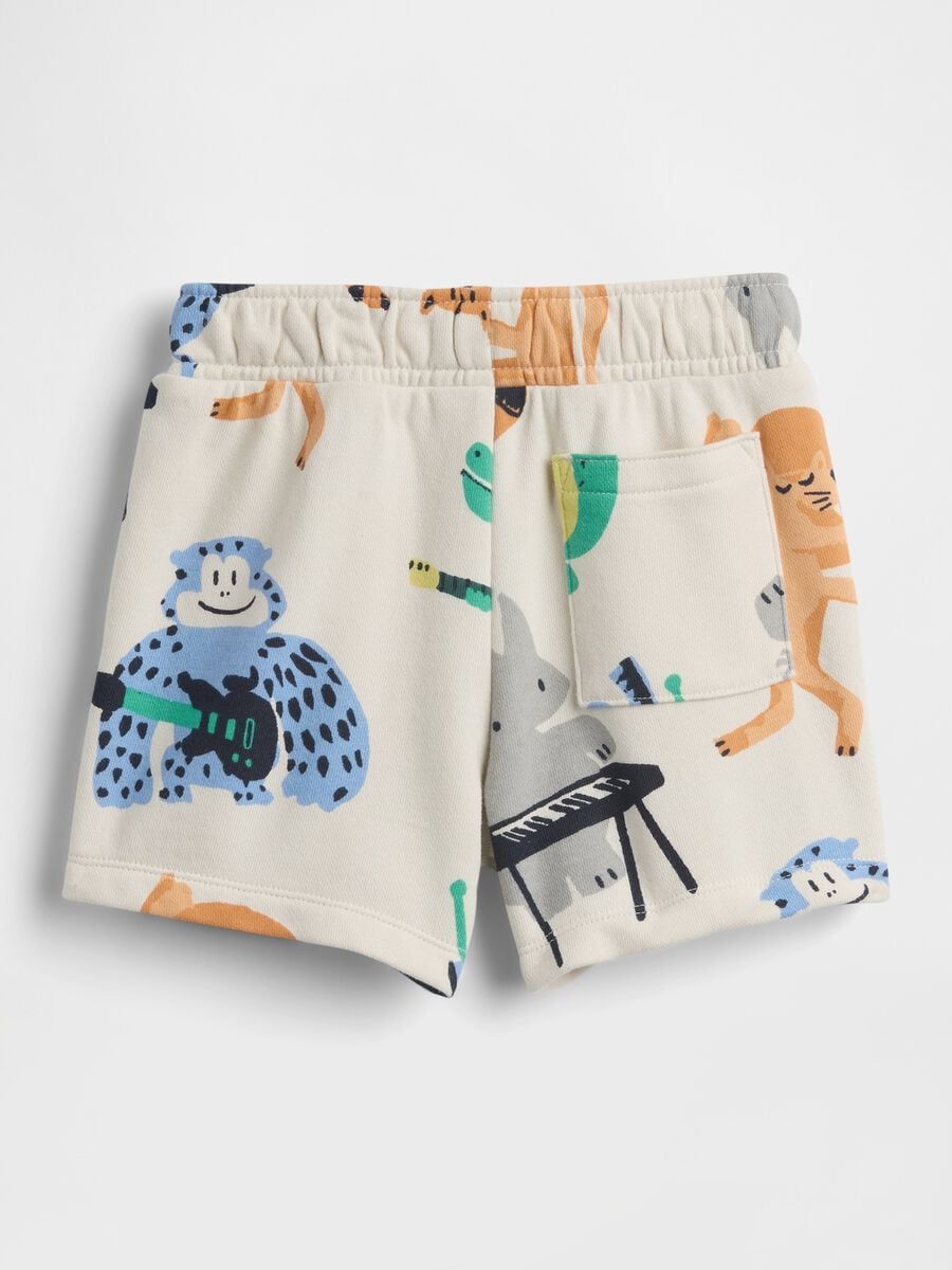 Shorts in misto cotone con stampa Bimbo_2