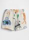 Shorts in misto cotone con stampa_2