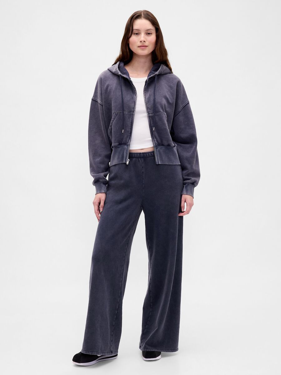 Grey Trousers in Cotton and Polyester Blend Woman_0