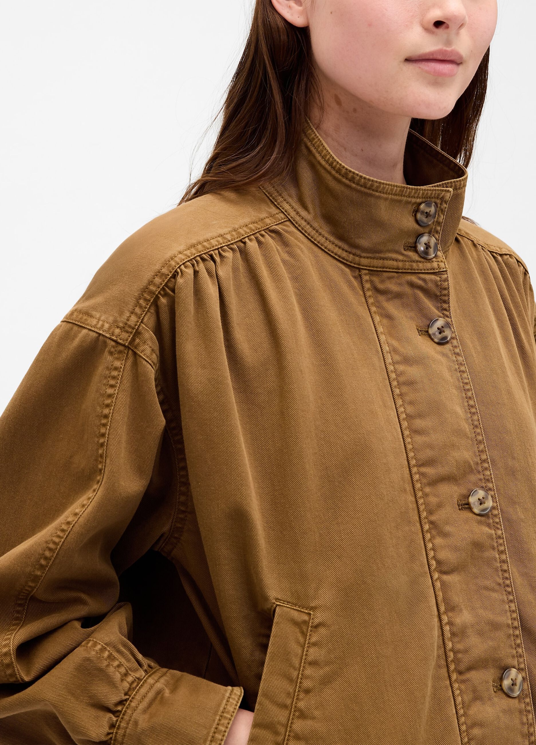 Giacca marrone in cotone_3