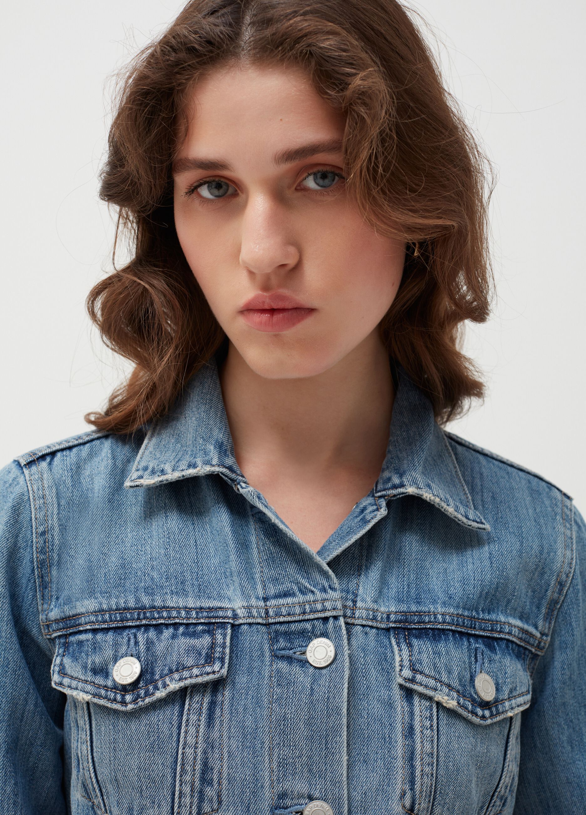 Giacca corta in denim