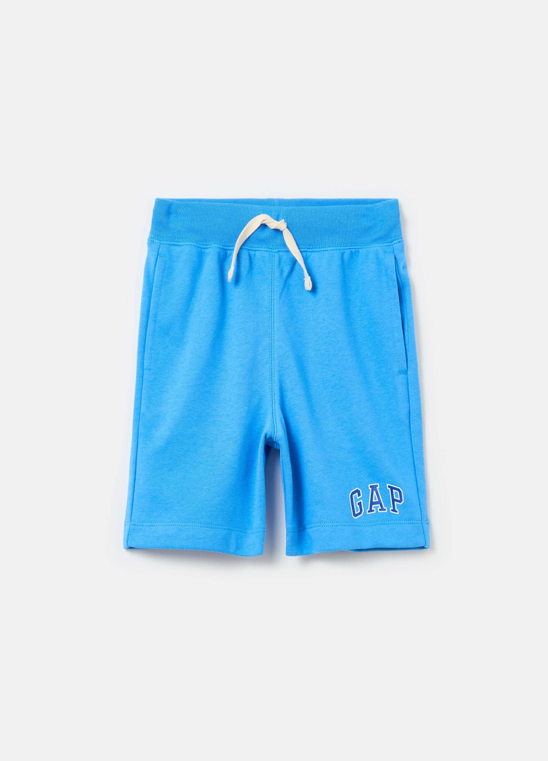 Bermuda joggers in French terry with logo print