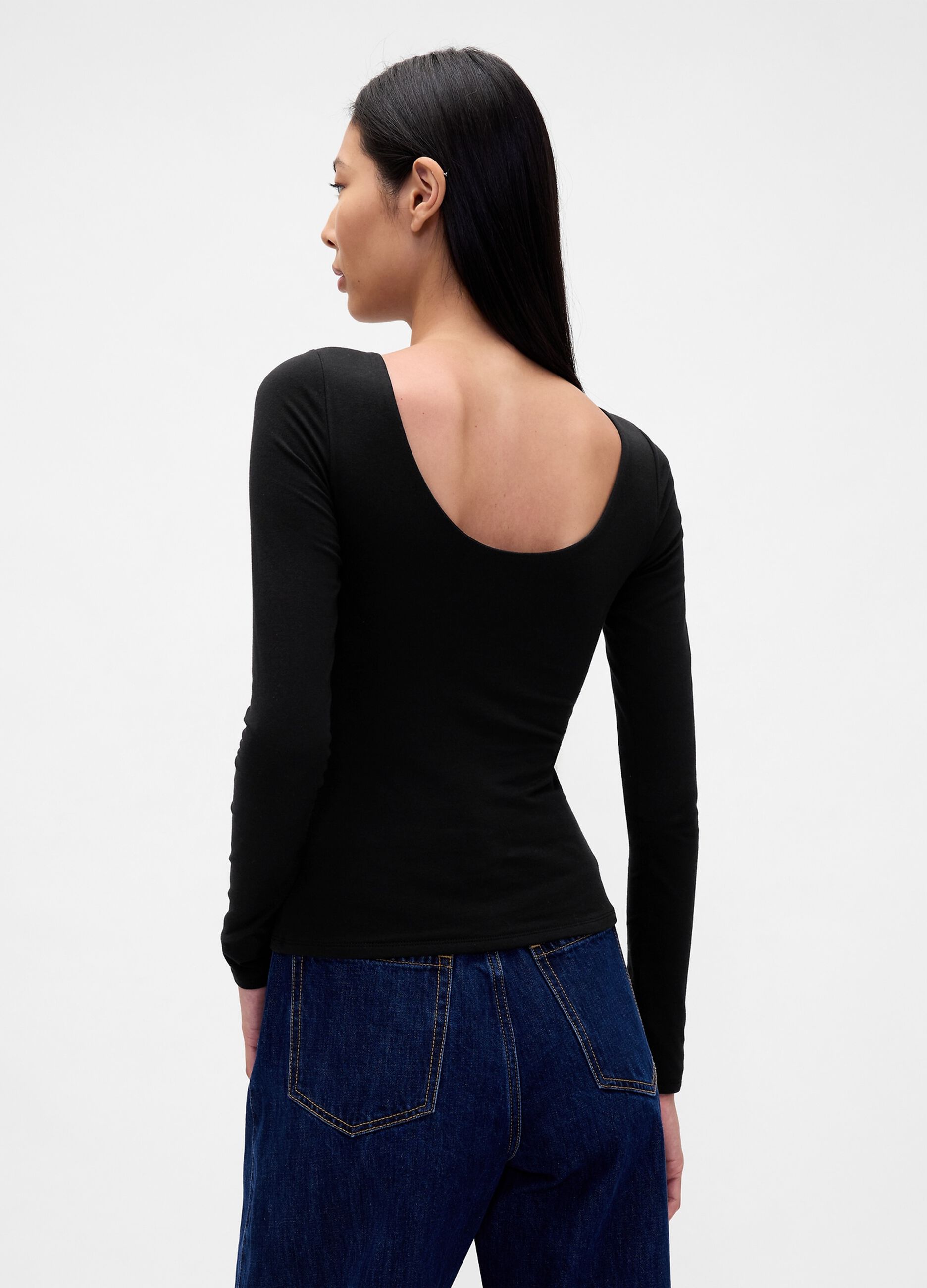 Maglia a maniche lunghe elasticizzata