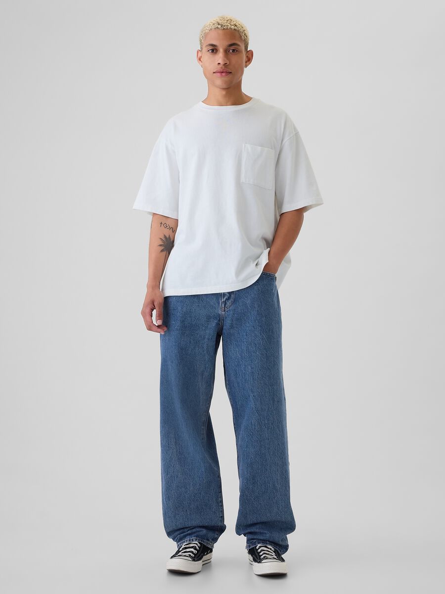 Jeans baggy fit a vita media Uomo_0
