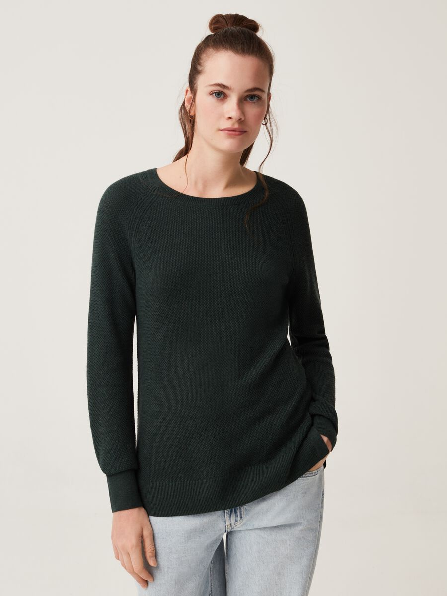 Long pullover with raglan sleeves Woman_0