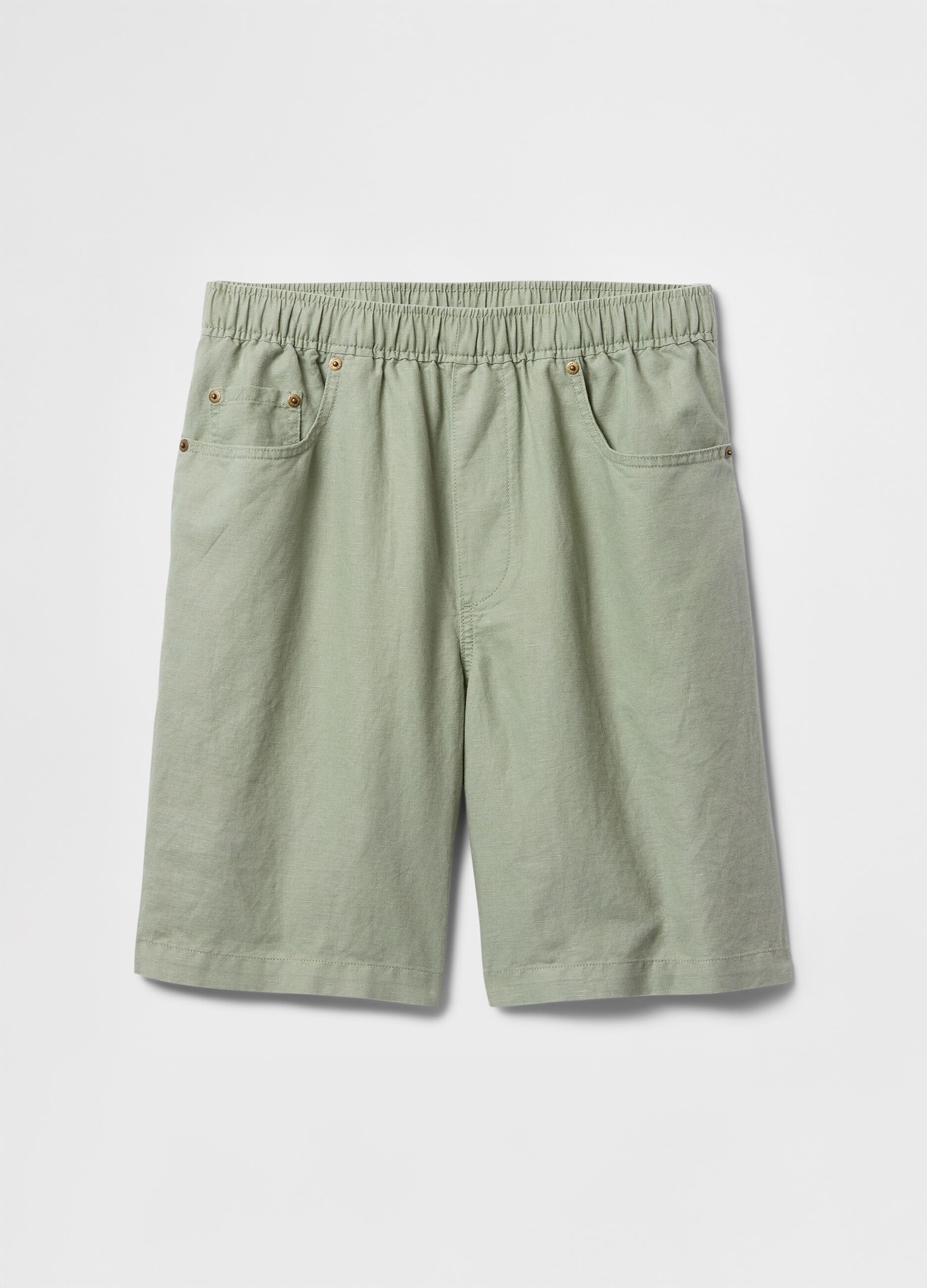 Shorts verde in lino e cotone Gap_5