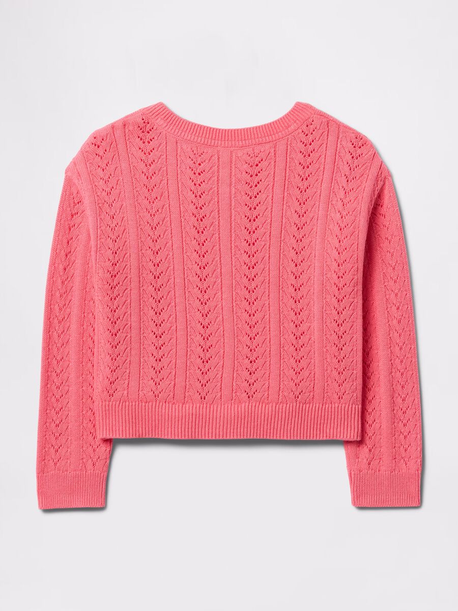 Cardigan rosa in puro cotone GAP Kids Bimba_2