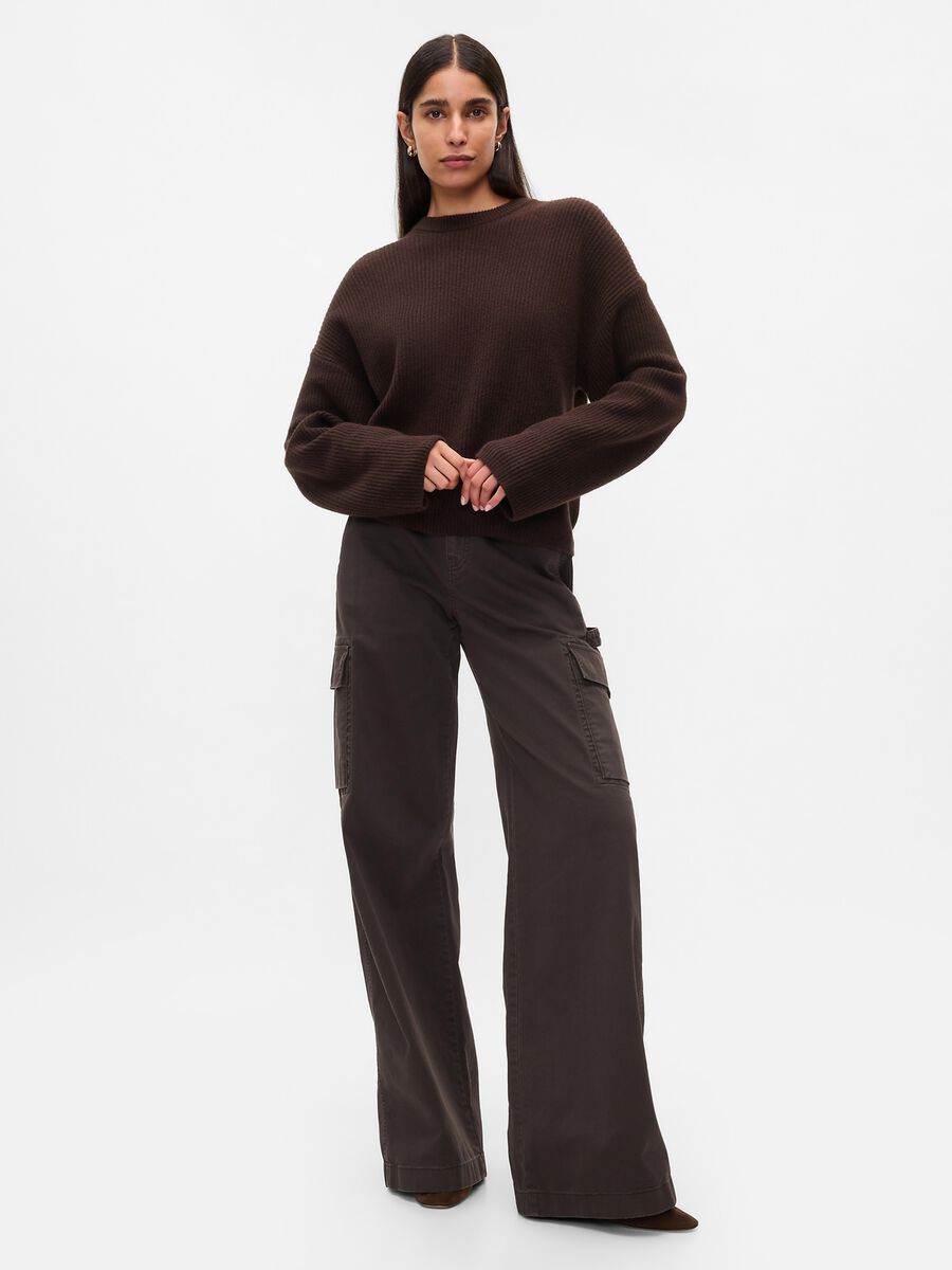 Pullover with ribbed design Woman_1