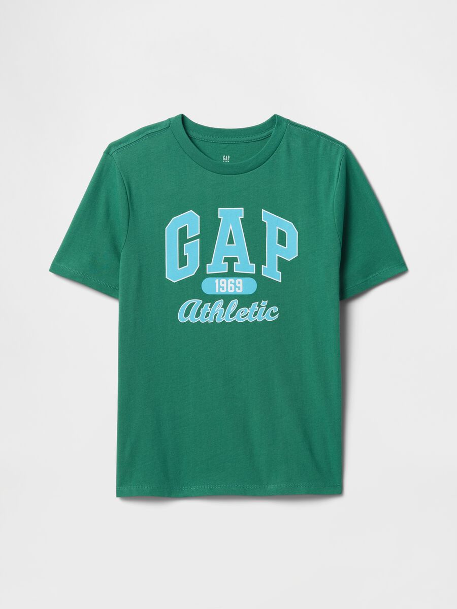 T-shirt verde con grafica GAP Athletic Bambino_0