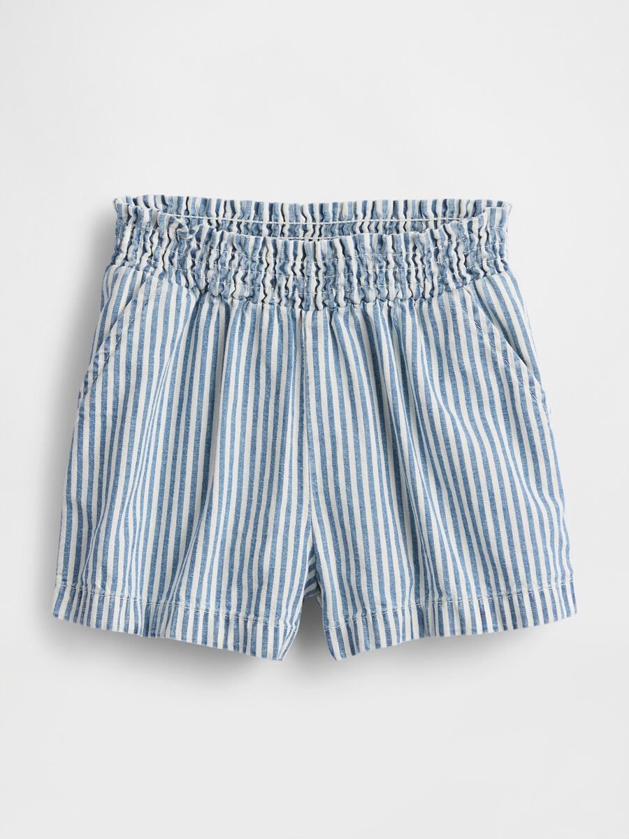 Shorts a righe azzurro per la primavera estate Baby Girl_0