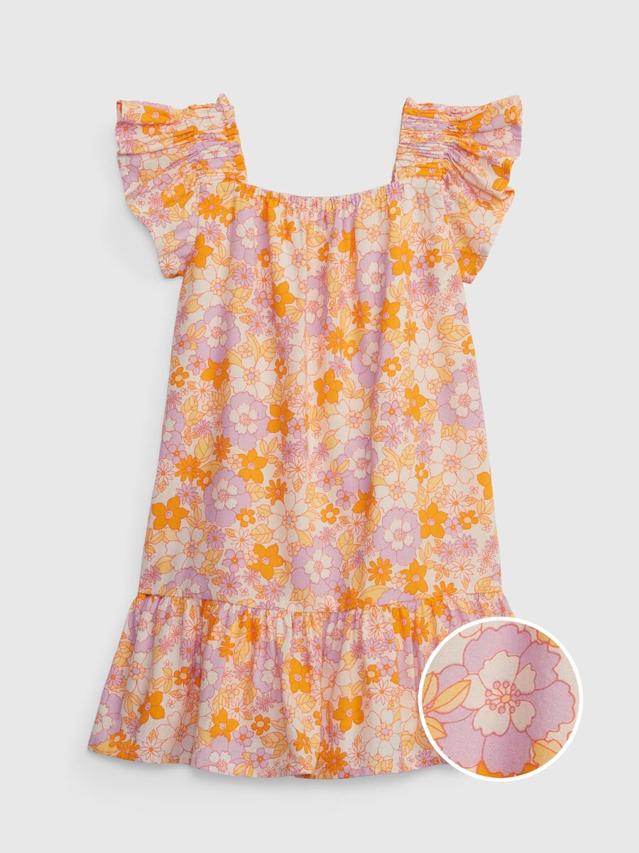 Cotton dress with floral print_0