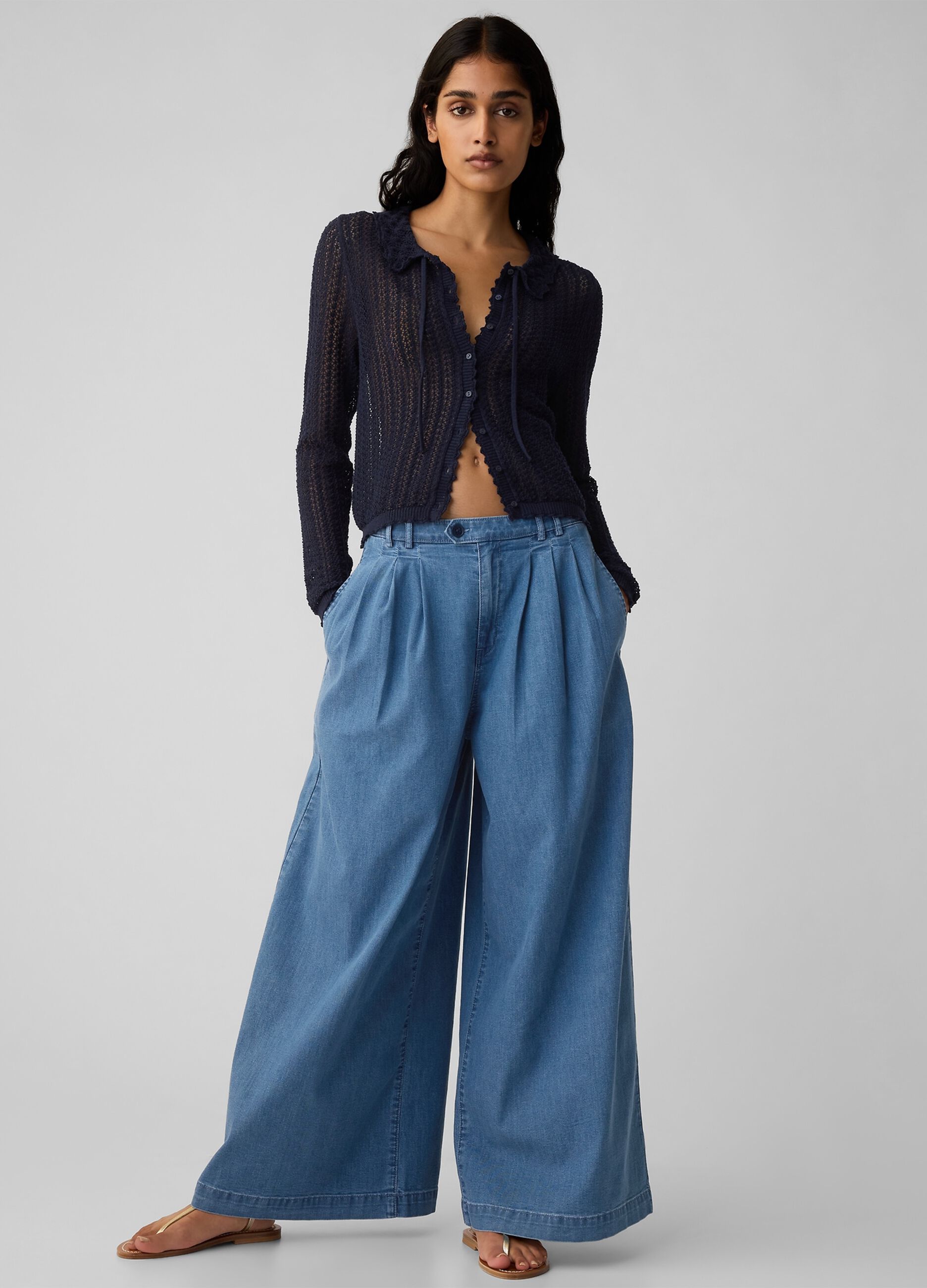 GAP x DÔEN Jeans wide leg con pinces