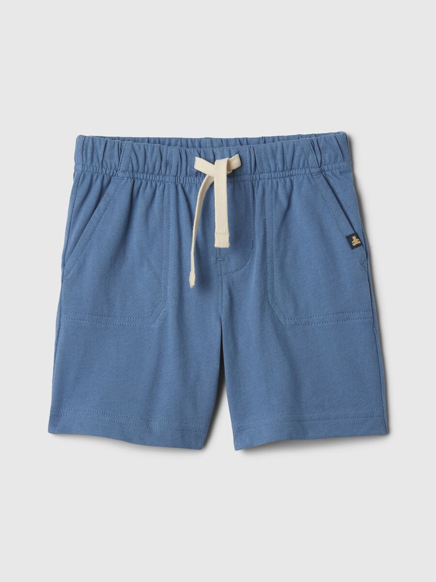 Cotton Bermuda shorts with drawstring Newborn Boy_0