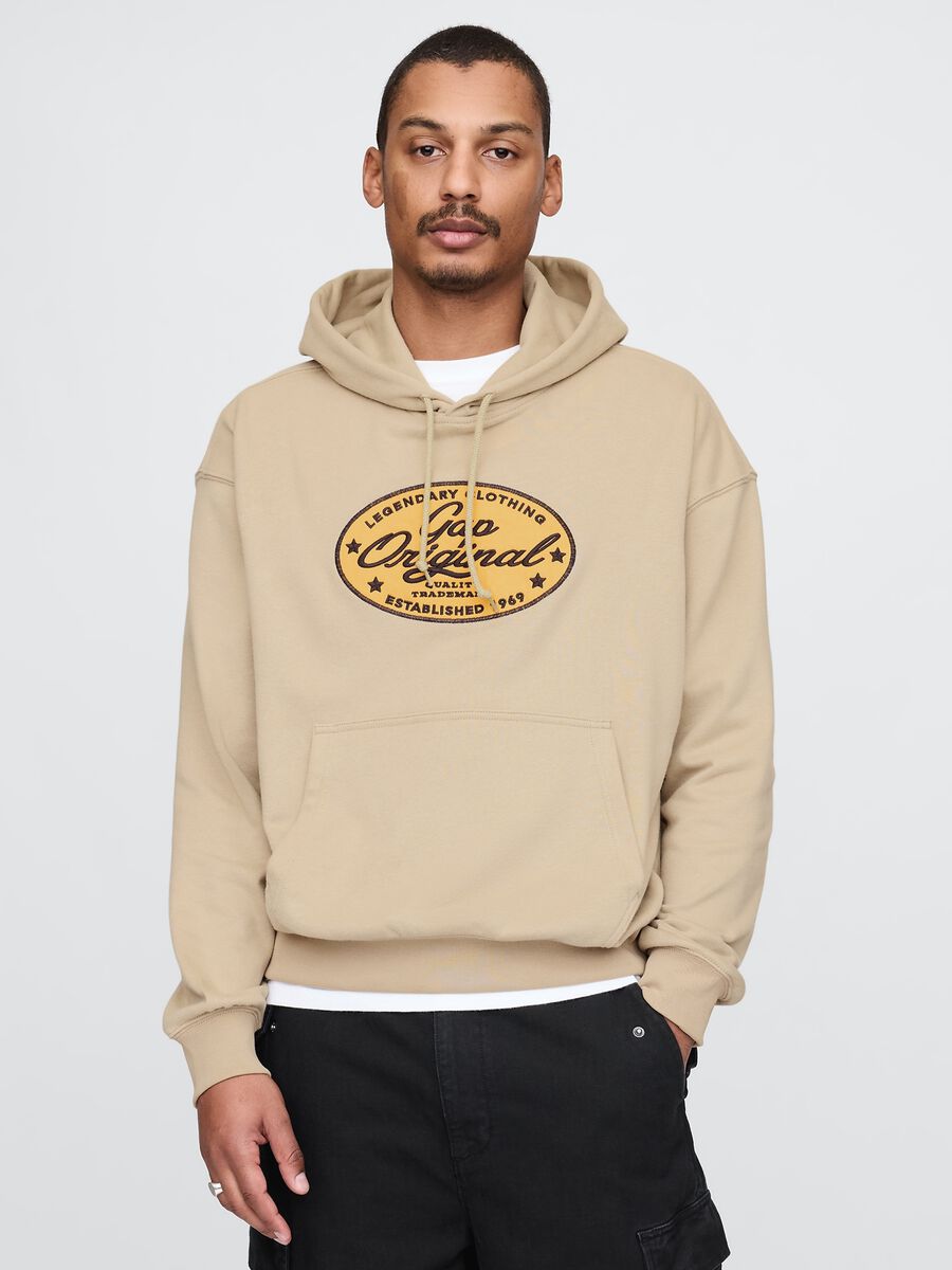 Felpa beige con cappuccio Gap Uomo_0