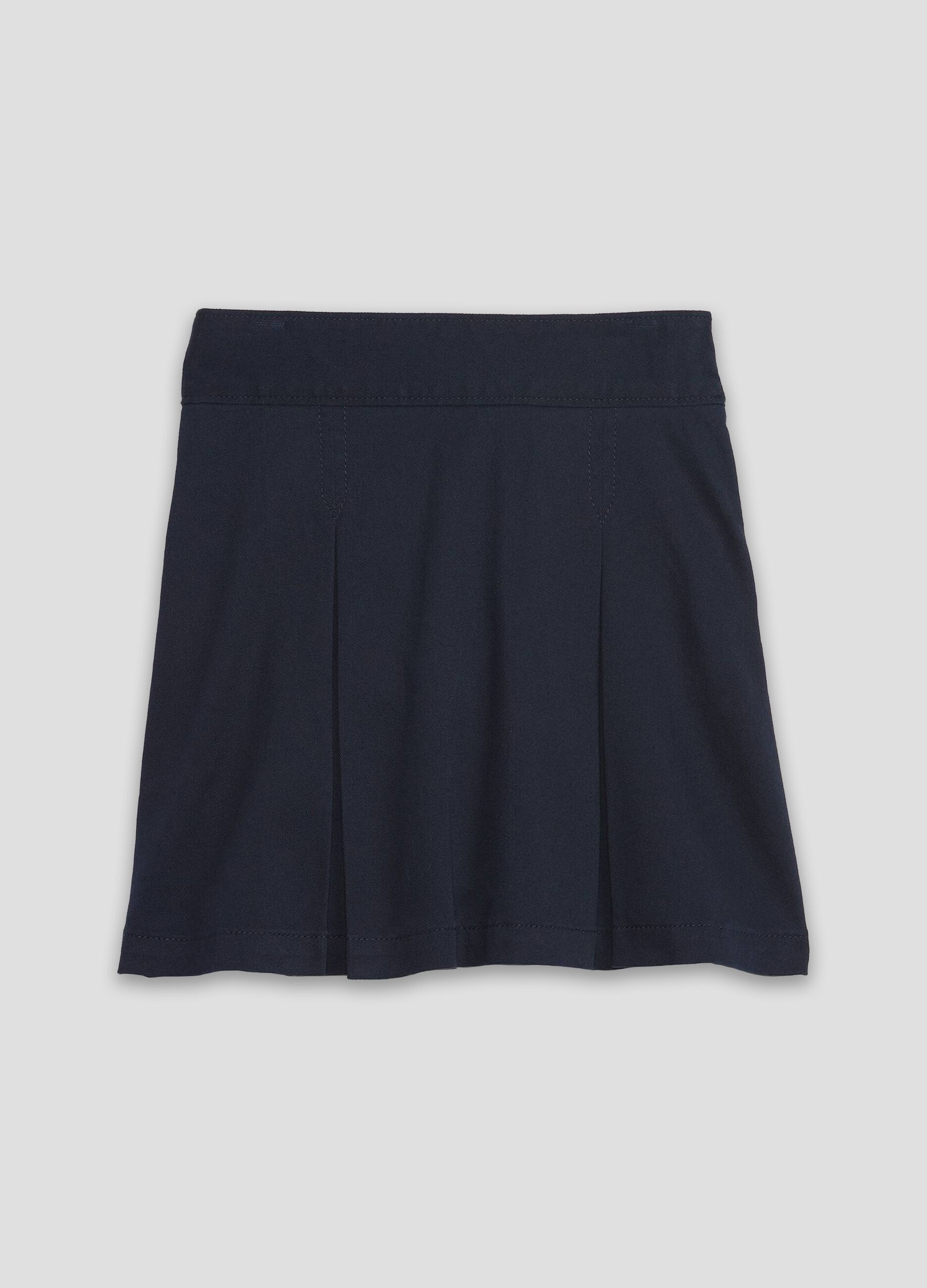 Stretch cotton skirt with darts