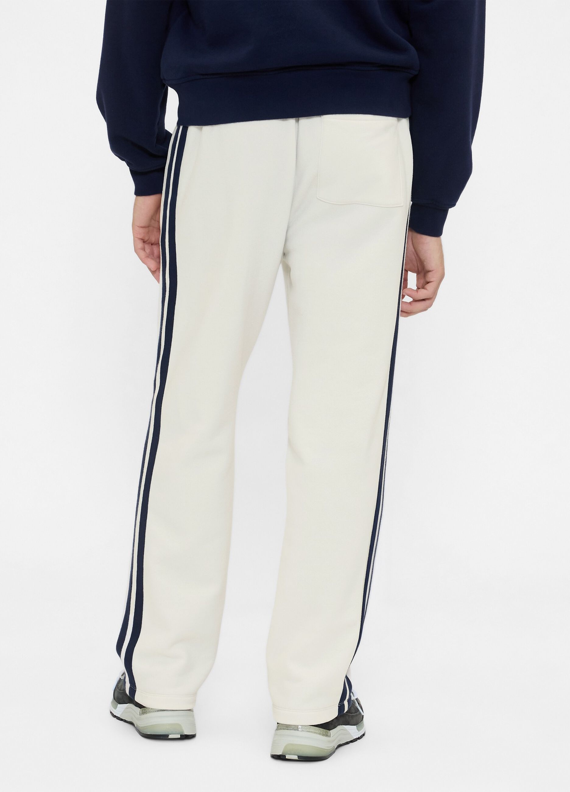 Pantaloni bianchi da uomo in misto cotone e poliestere_2