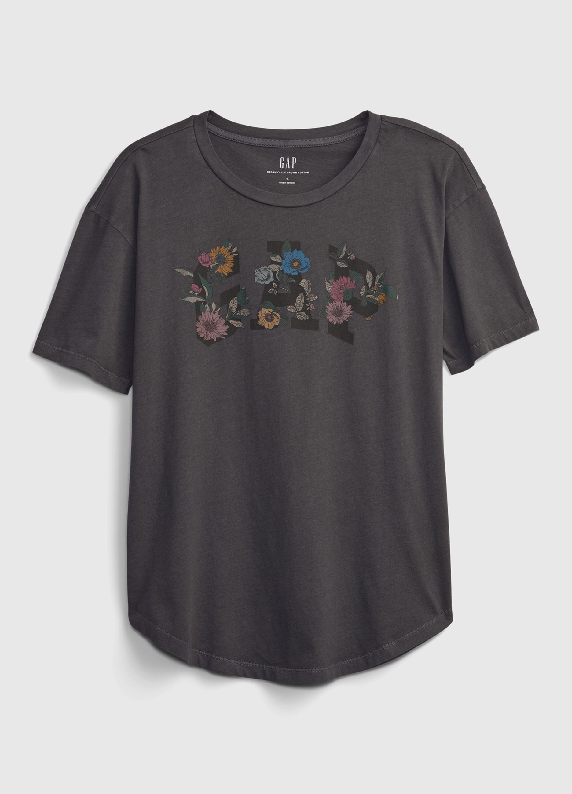 T-shirt with floral logo print_5