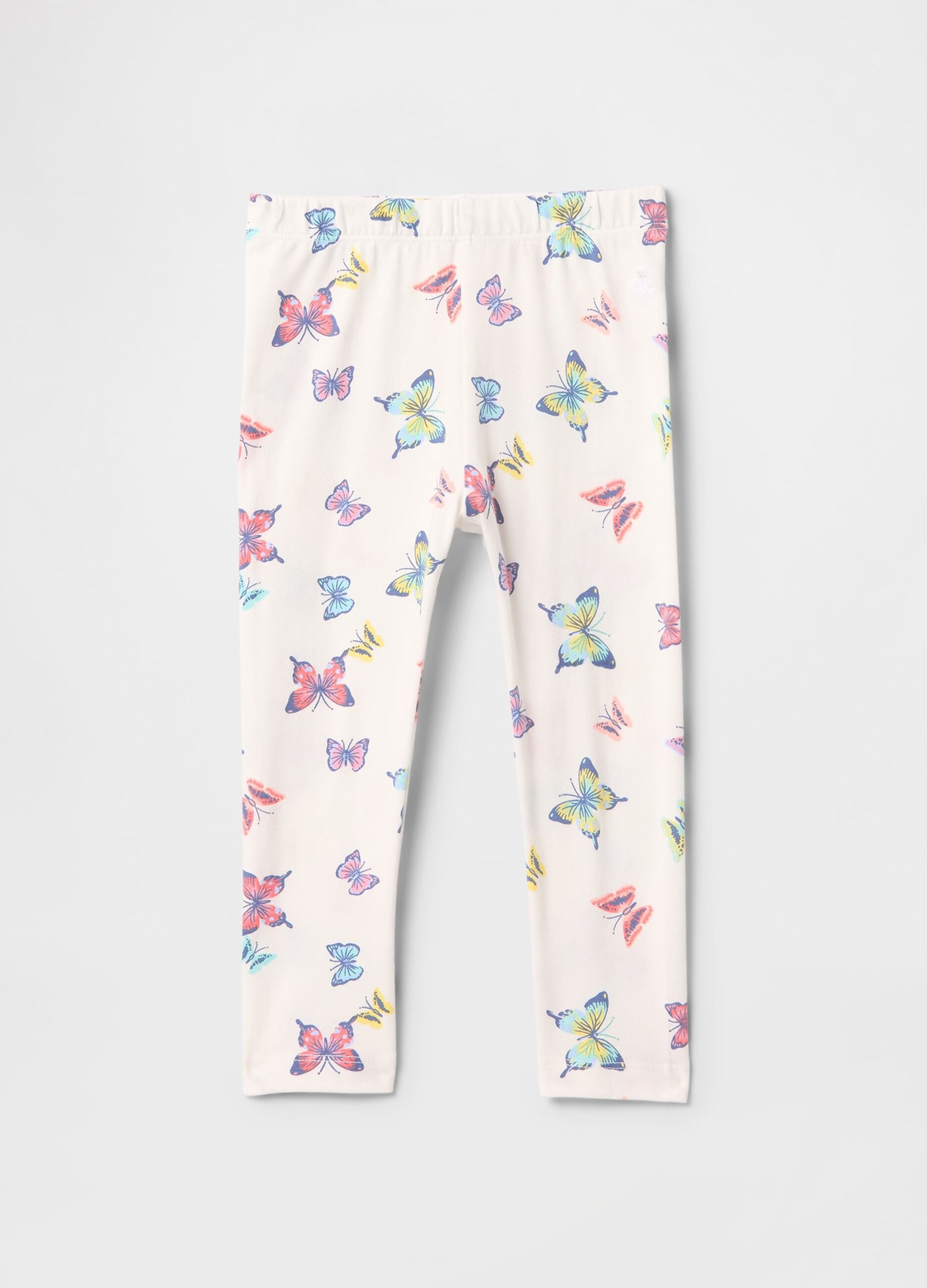 Leggings bianchi con fantasia farfalle GAP Kids_1