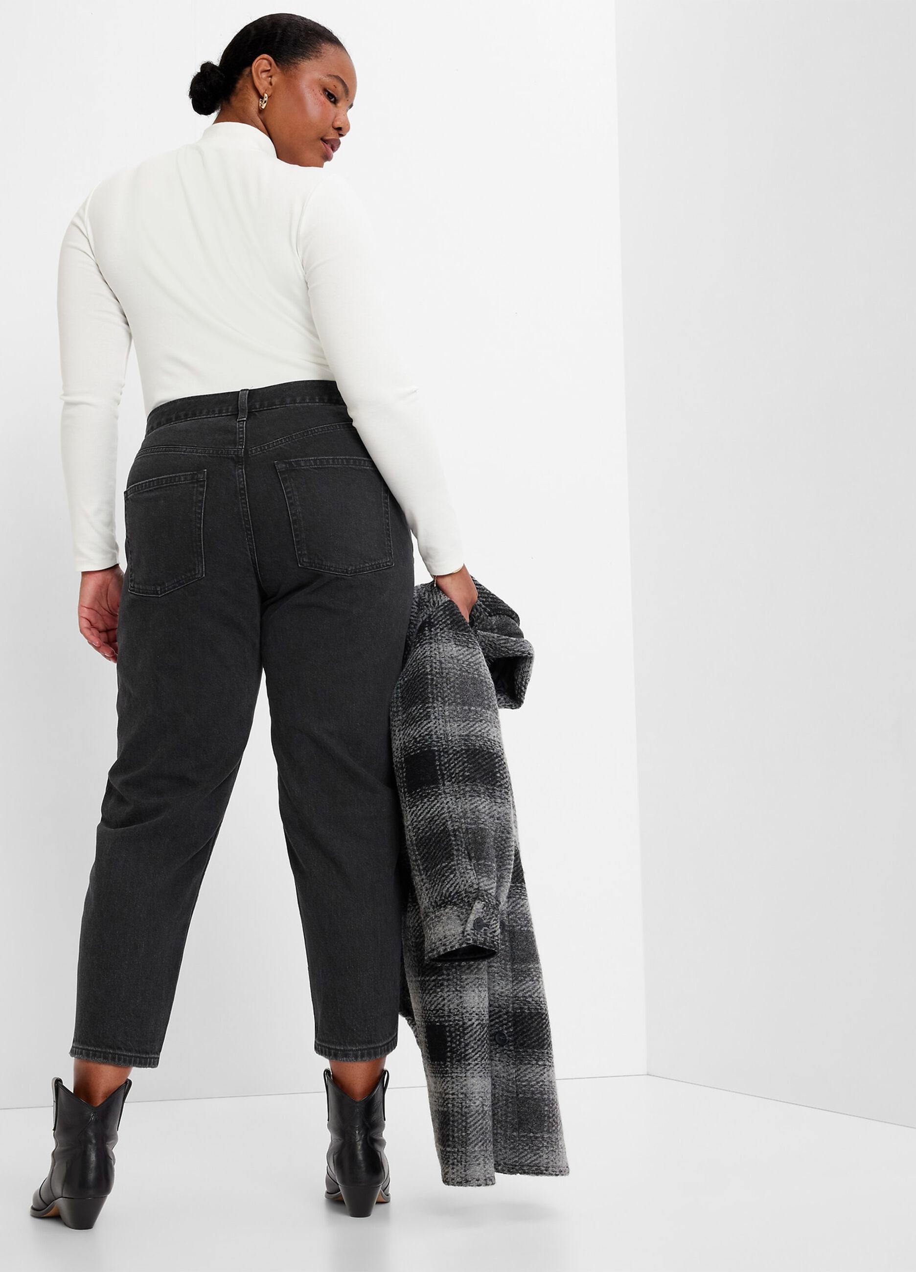 Jeans barrel a vita alta