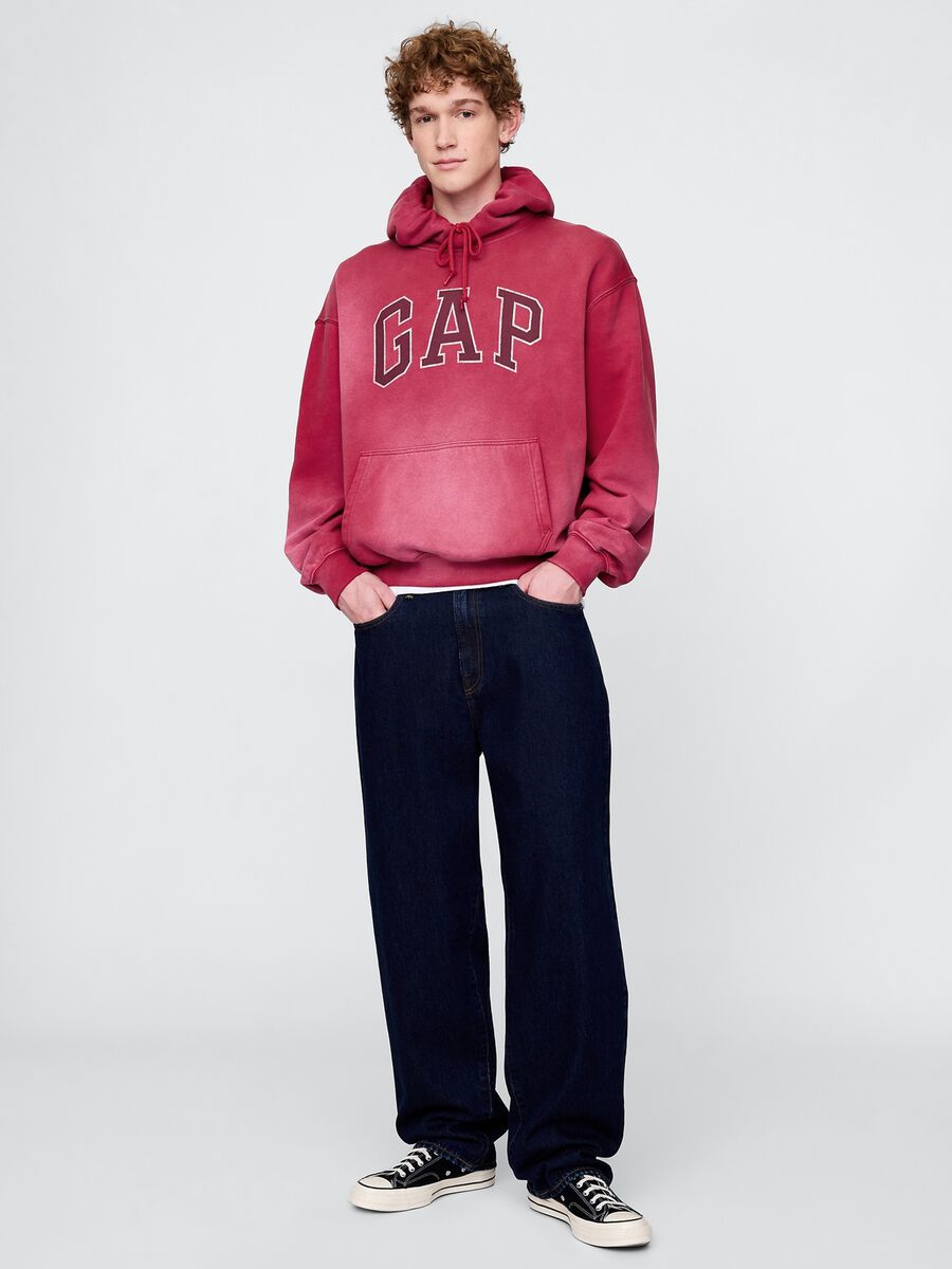 Felpa con cappuccio rossa Gap Unisex_2
