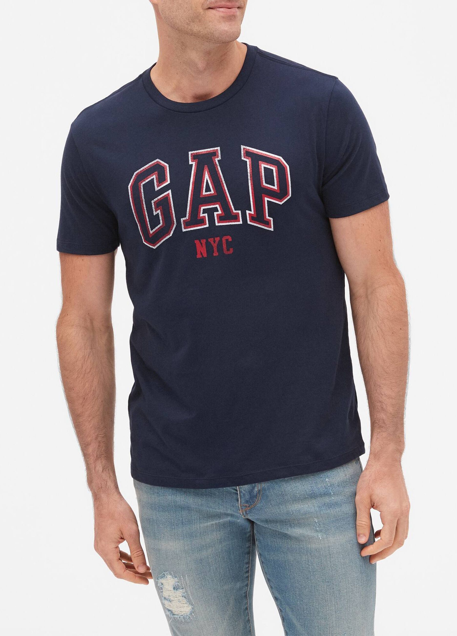 T-shirt in cotone con stampa logo