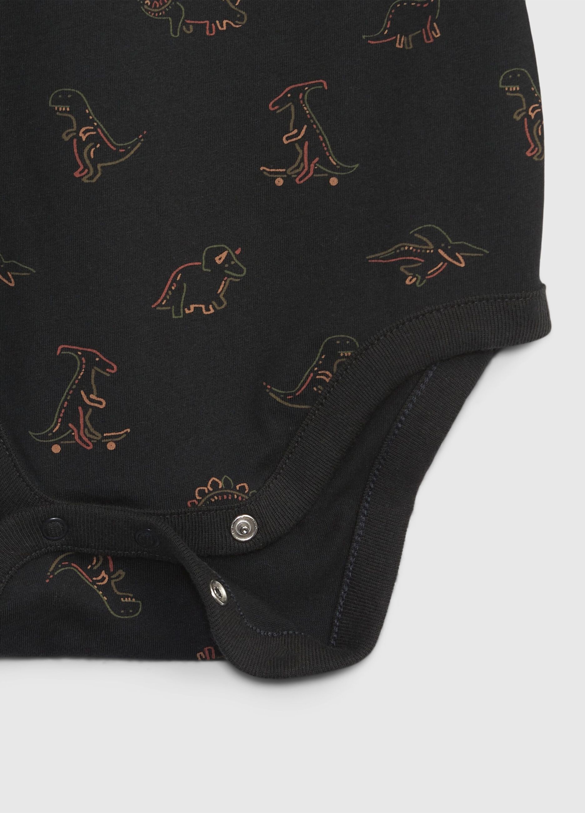 Cotton bodysuit with dinosaur print_2