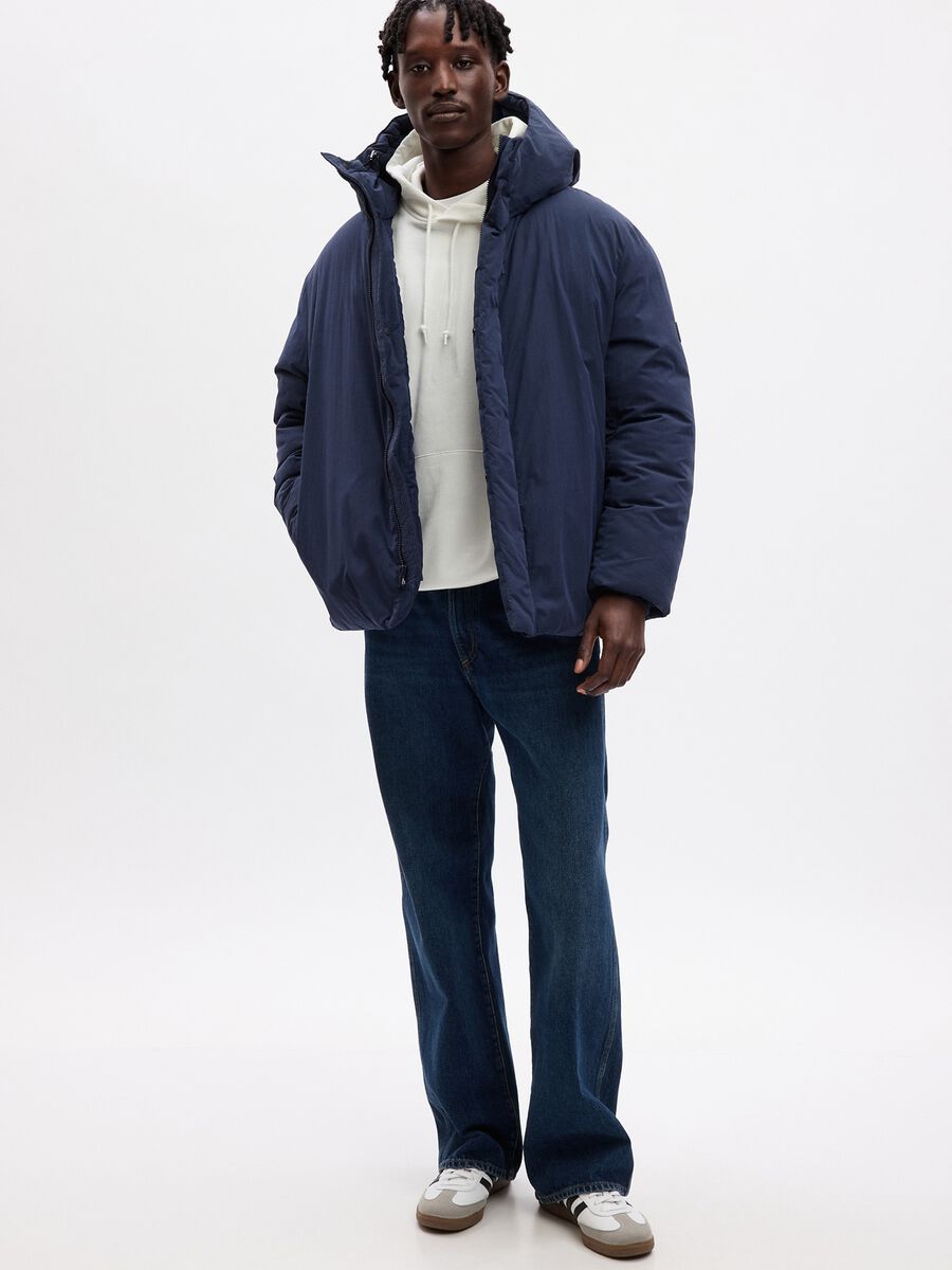 Parka corto oversize con cappuccio Uomo_0
