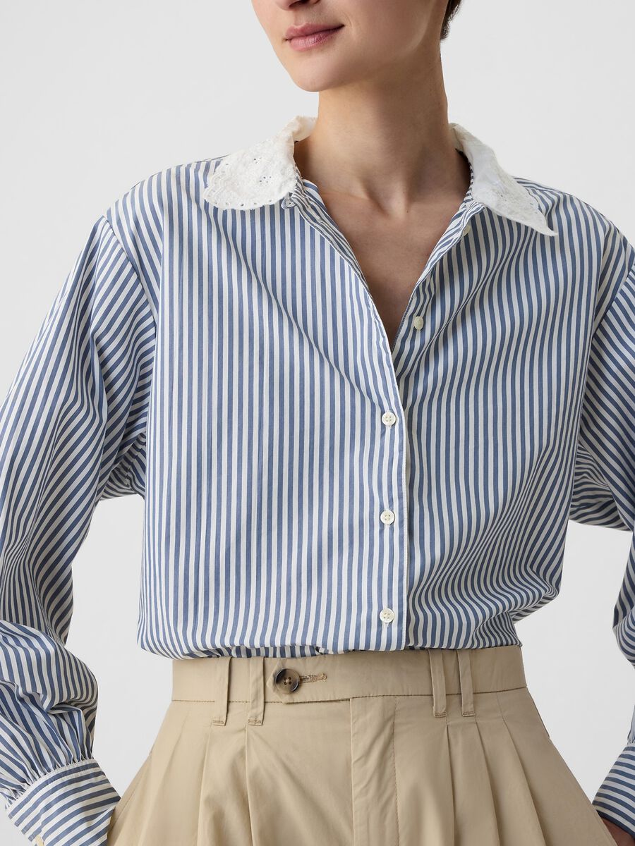 GAP x DÔEN Camicia con colletto in sangallo Donna_2