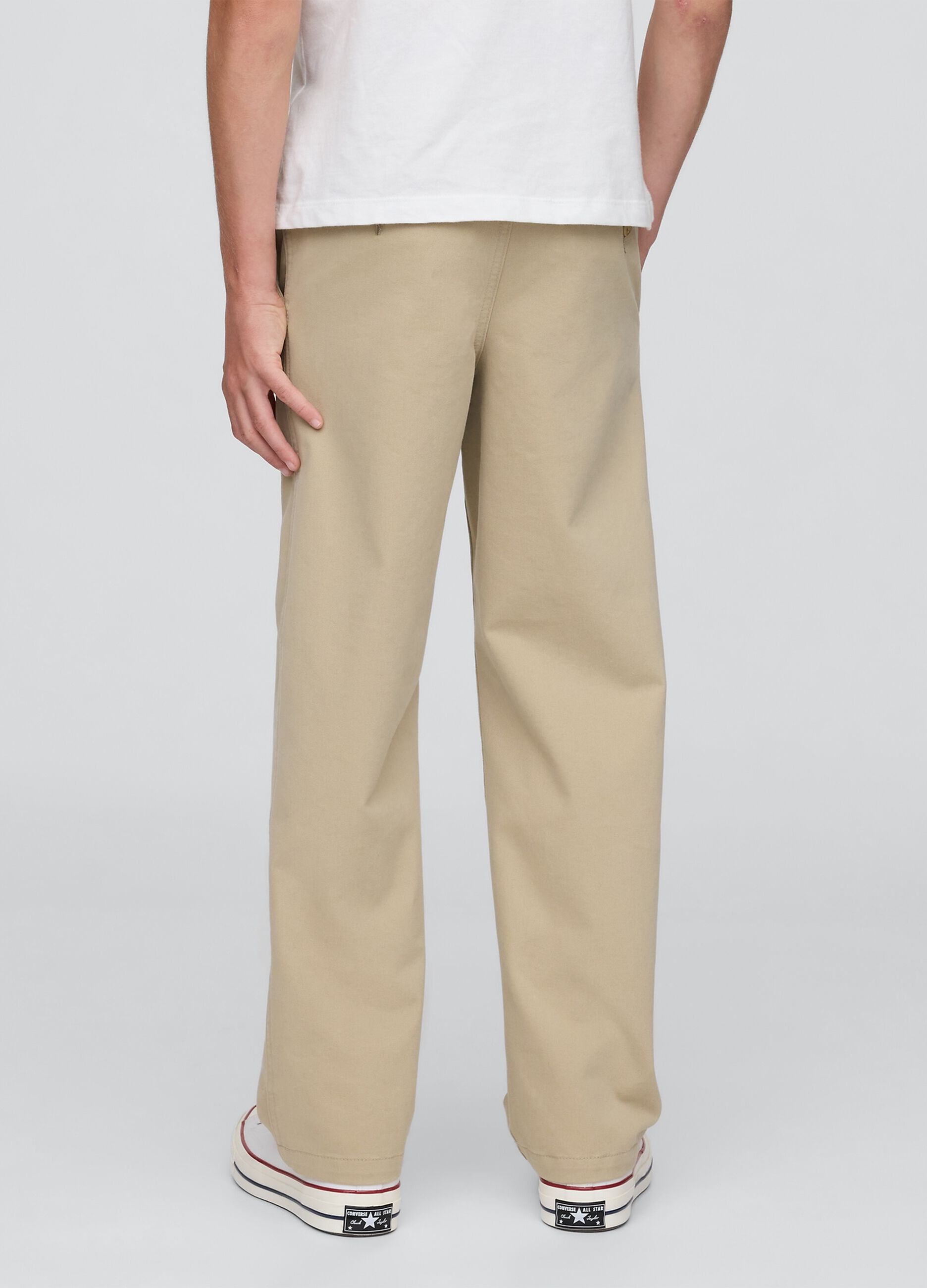 Pantaloni beige regular elasticizzati_2