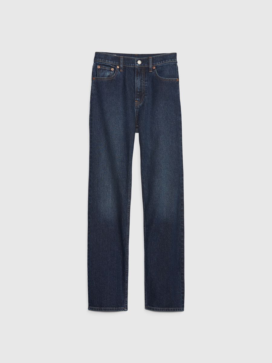 Jeans straight fit a vita alta Donna_5