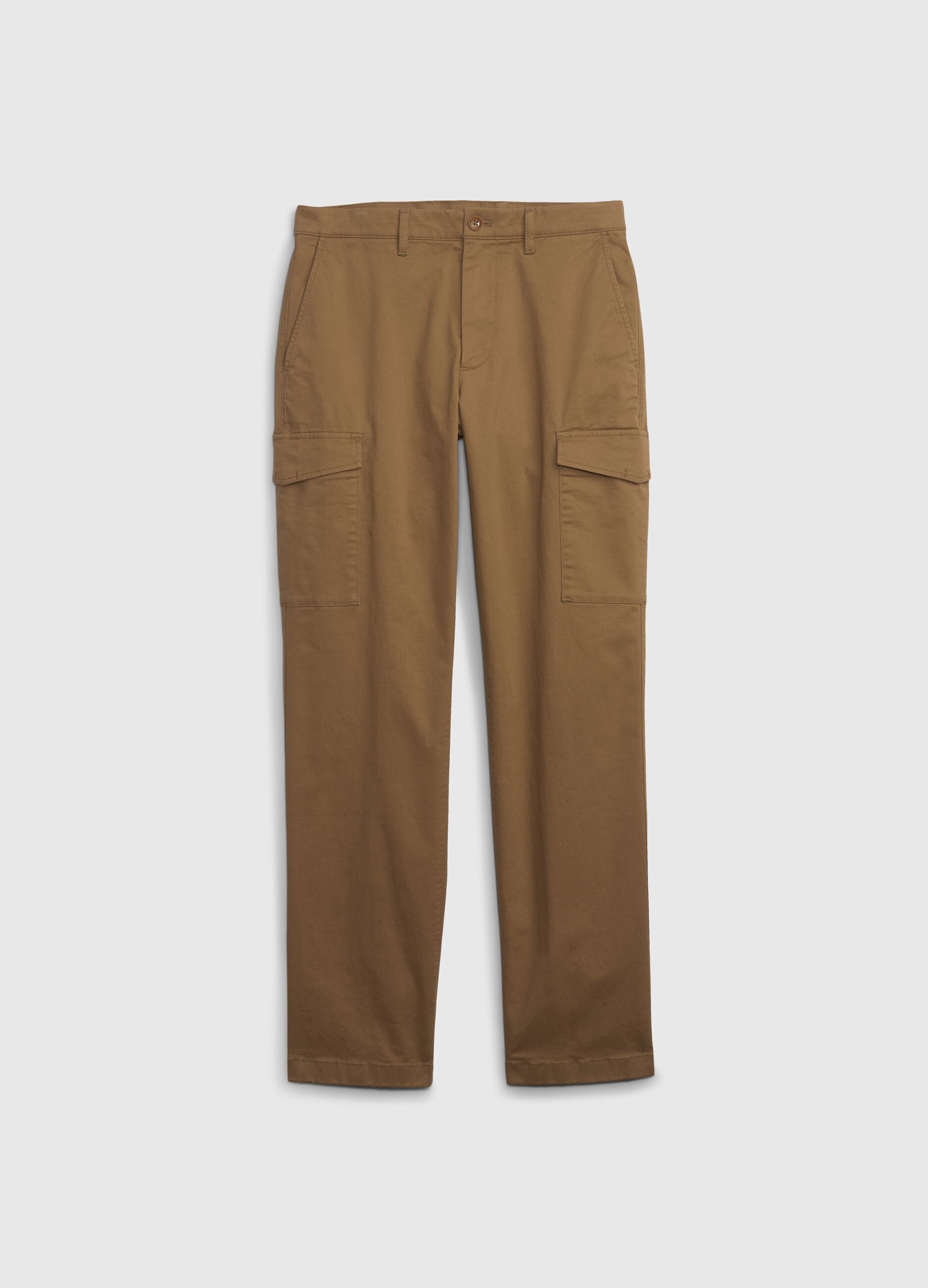 Pantaloni cargo slim fit in cotone stretch_3