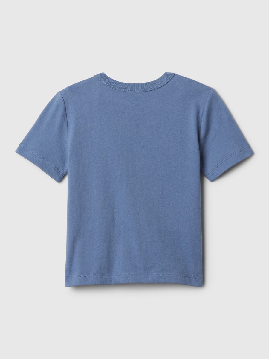 Cotton T-shirt with teddy bear and logo print Baby Boy_1