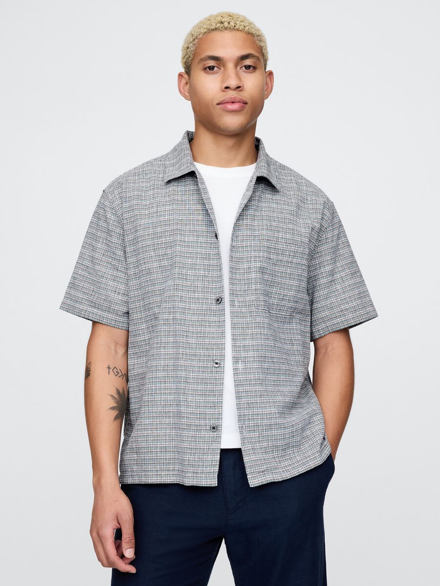 Camicia a maniche corte a quadri Gap Man_0